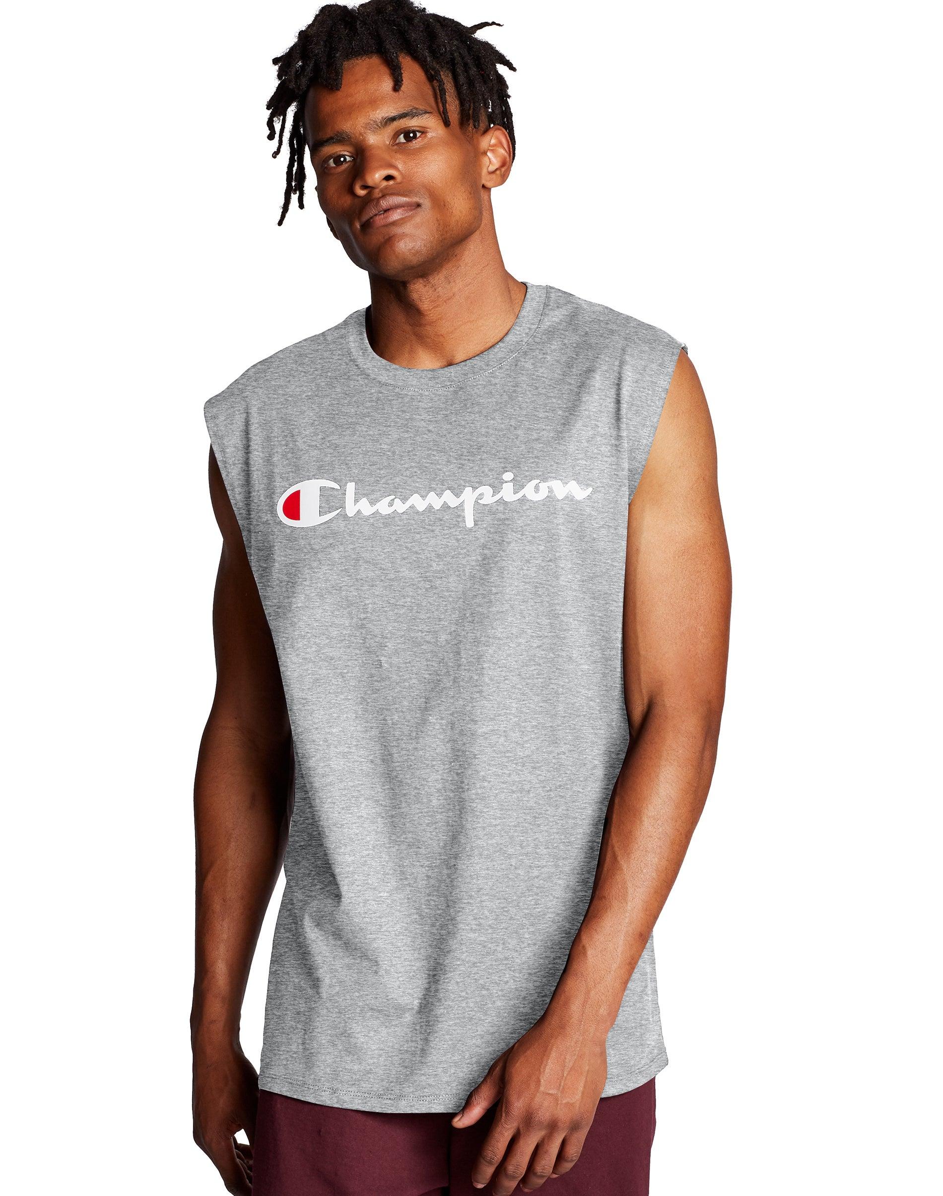 Champion Cotton Athletics Classic Jersey Muscle Tee in Gray for Men - Lyst