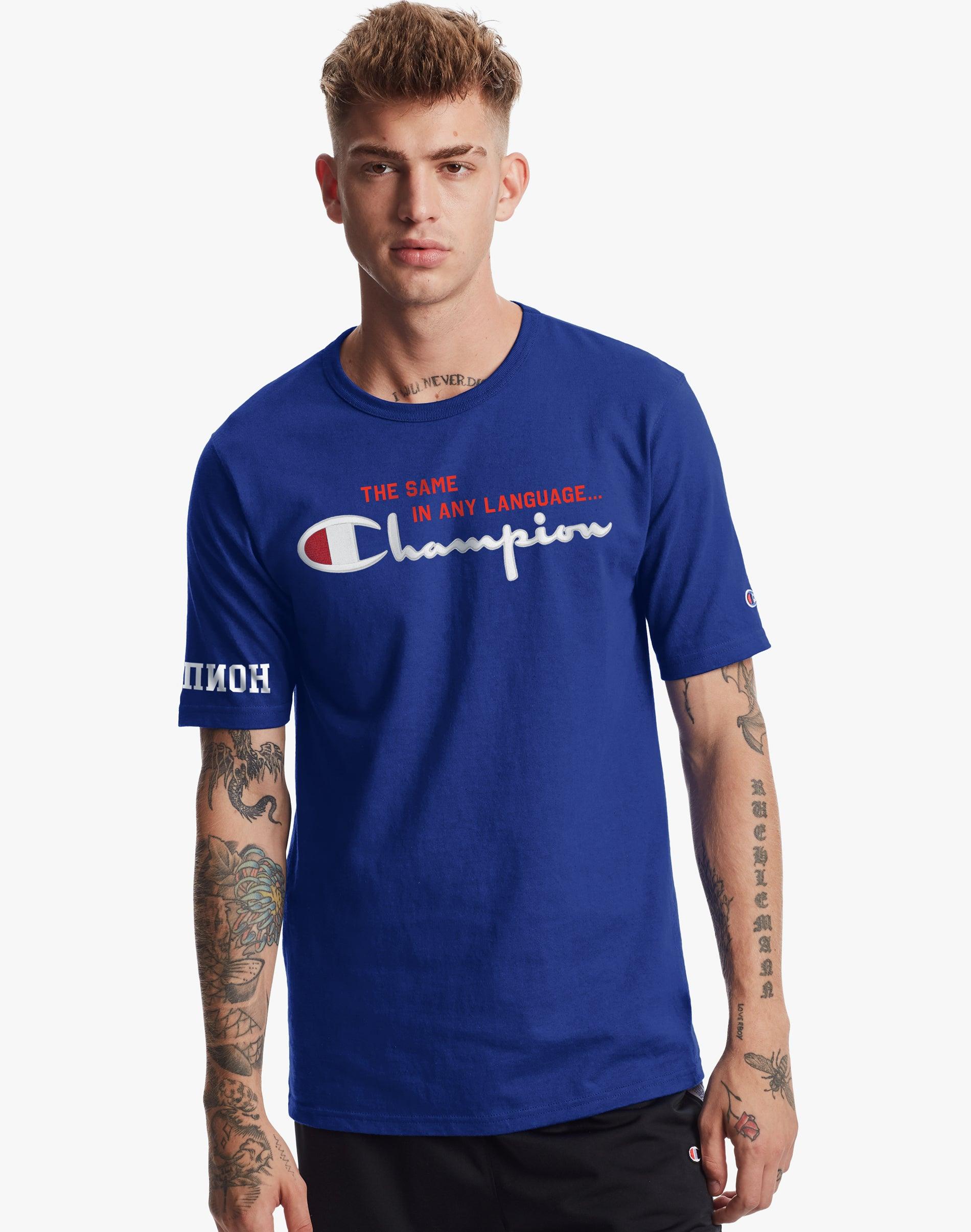 champion heritage tee blue