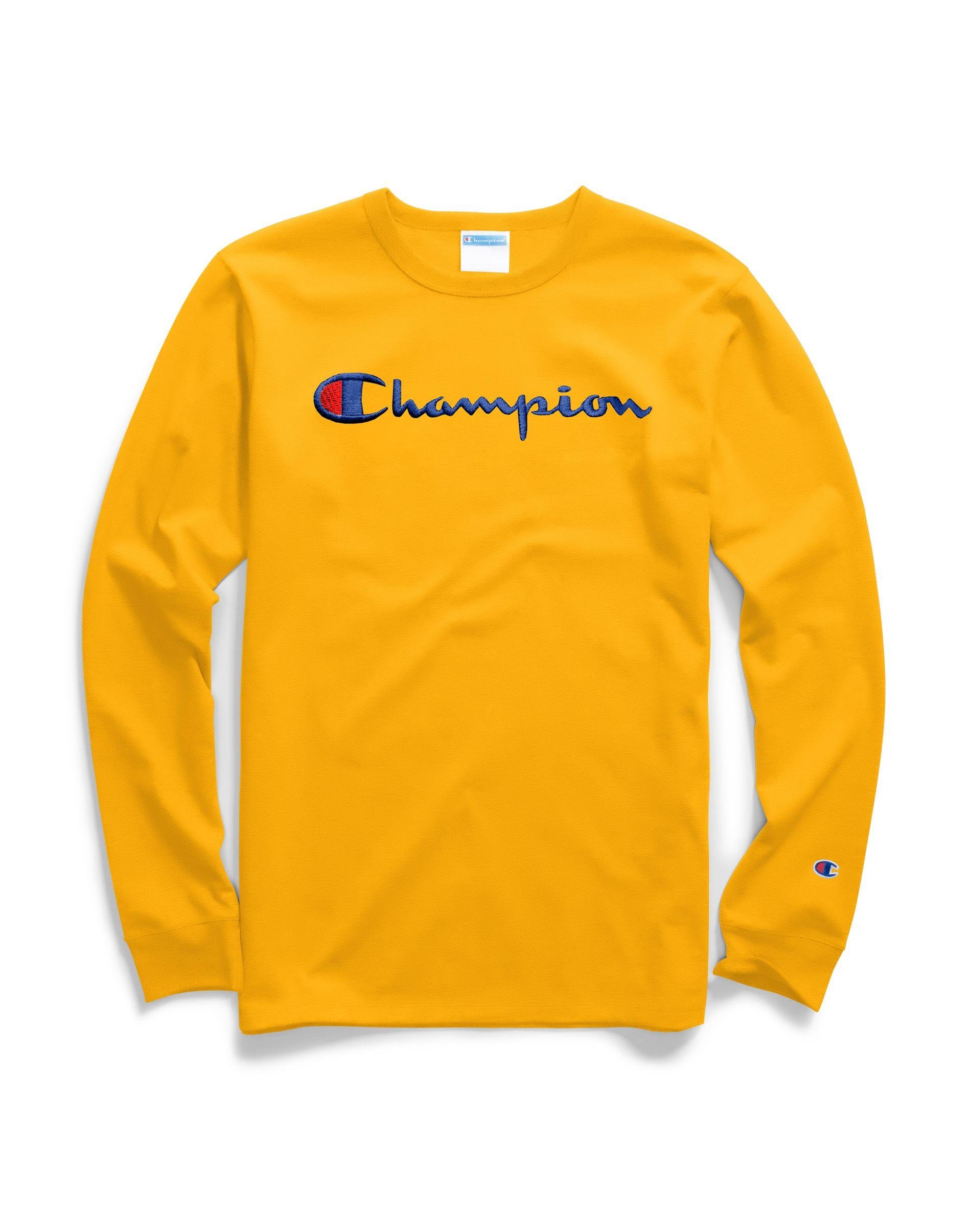 champion script sleeve long sleeve t-shirt