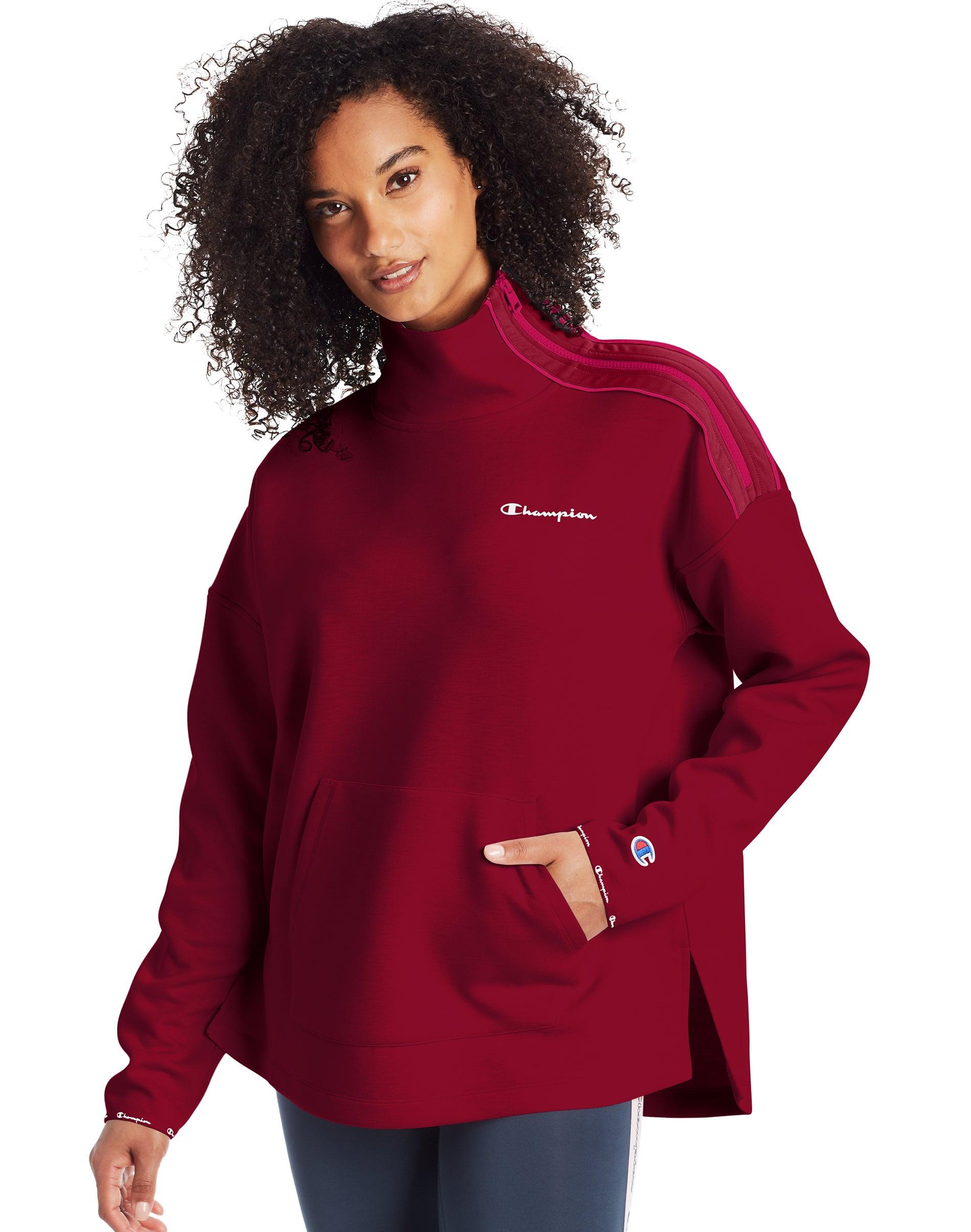Download Champion Workout Sport Mock Neck Pullover in Red - Lyst