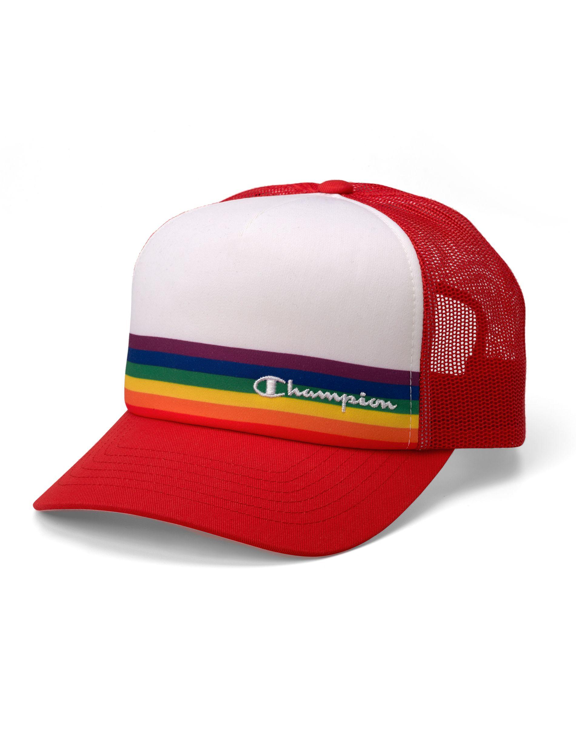 Champion Synthetic Exclusive Pride Trucker Hat in Scarlet (Red) -