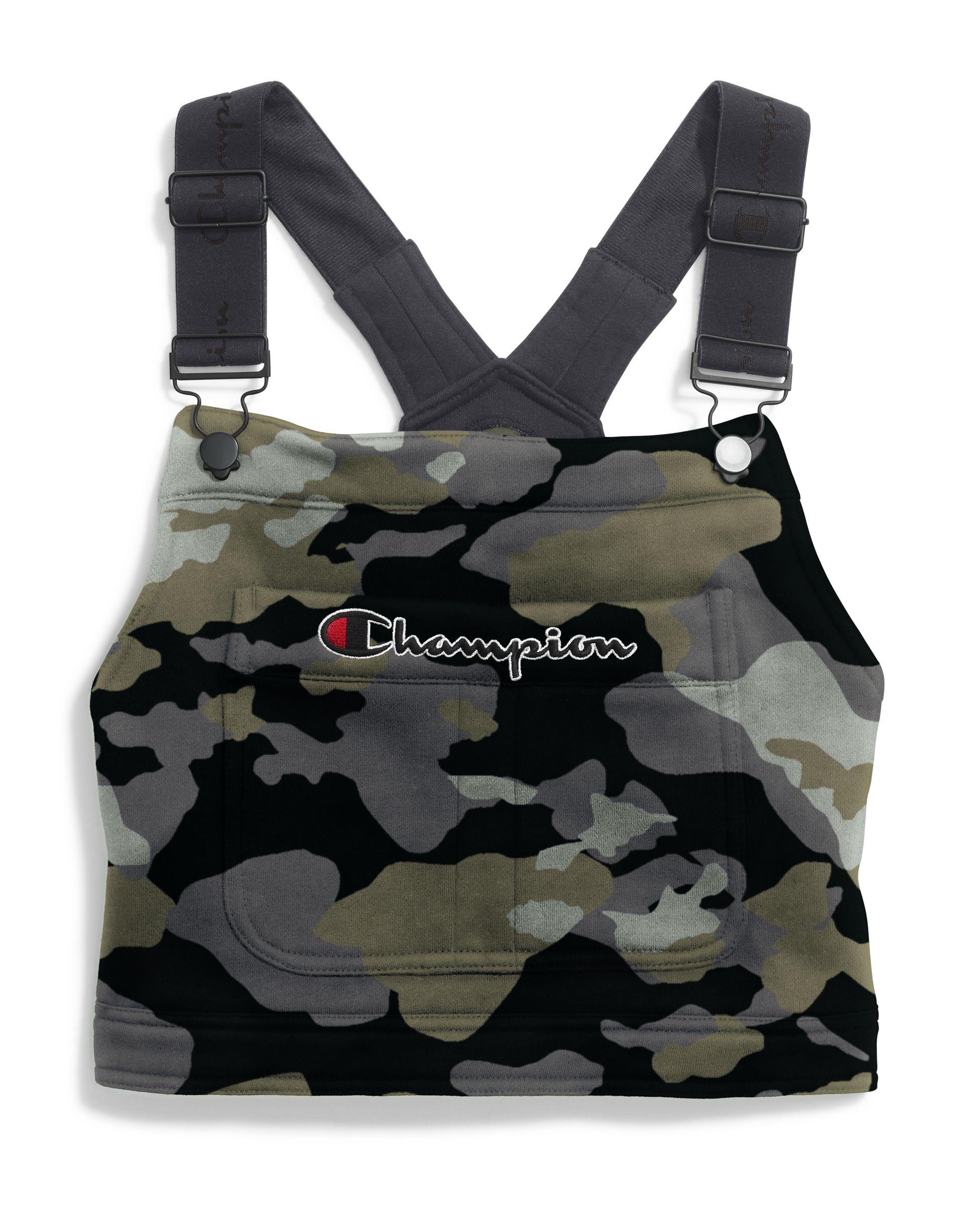 champion overall bib crop top