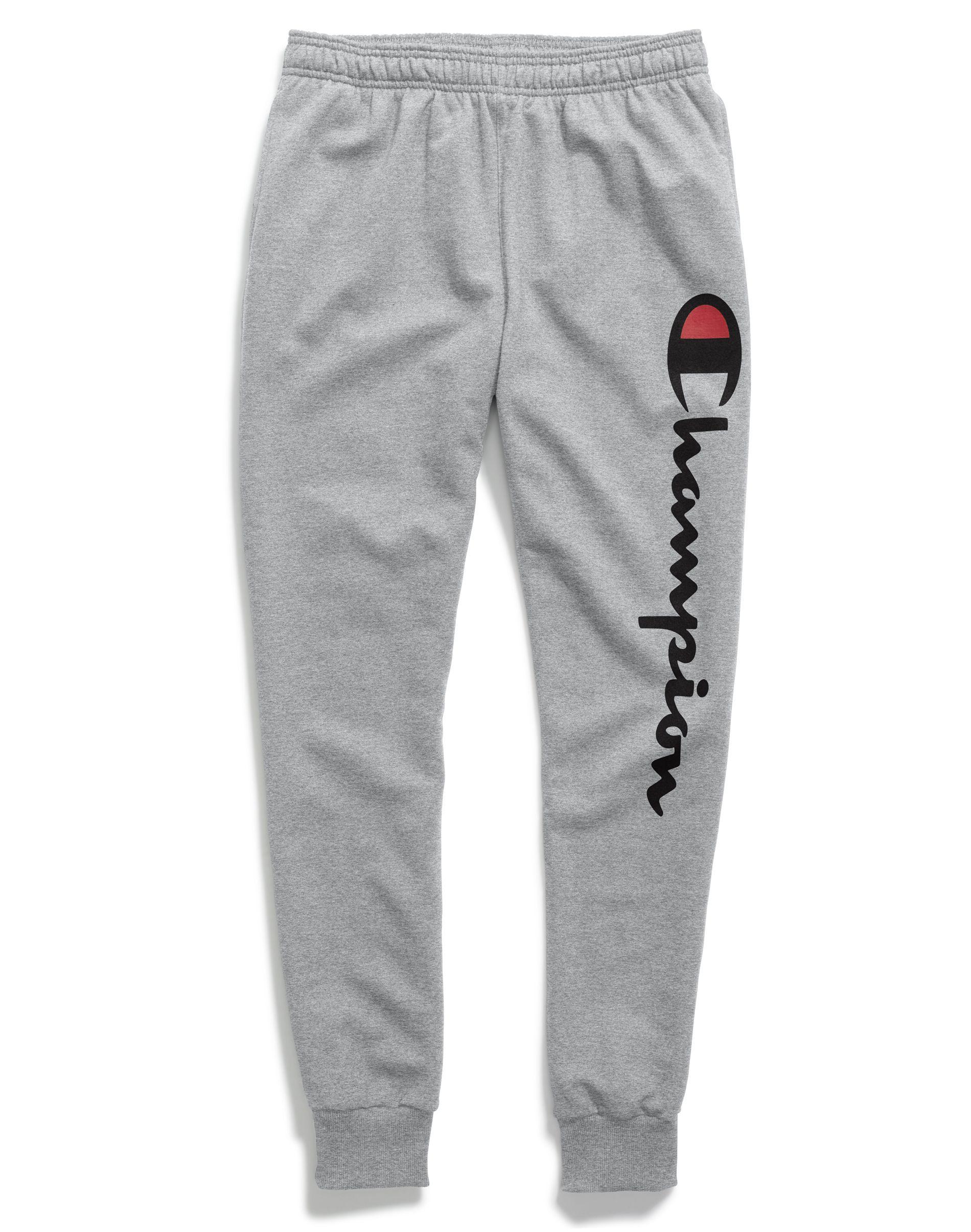 monogram logo drawstring fleece joggers