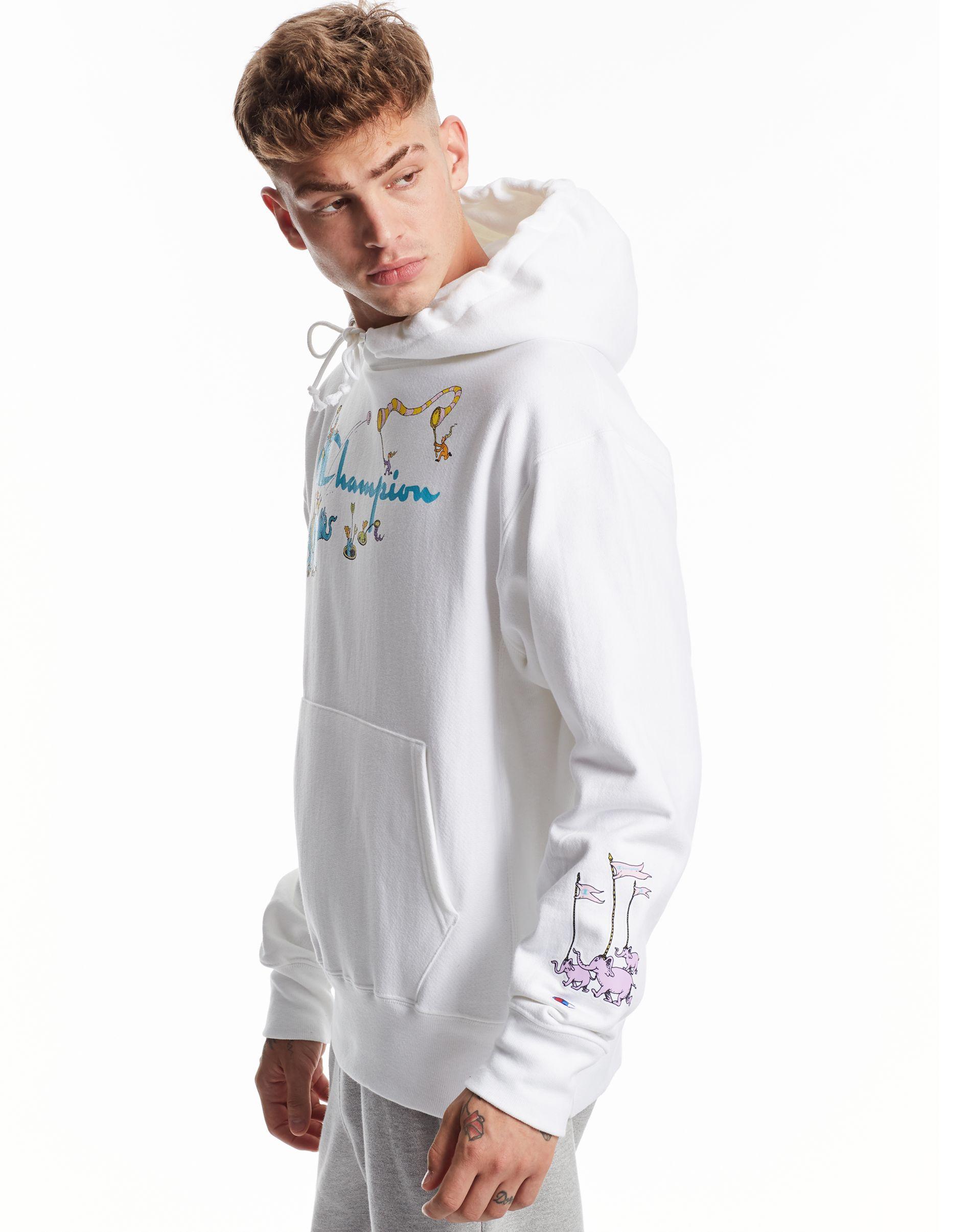 Champion Fleece Life® X Dr. Seuss Reverse Weave® Hoodie, Oh The Places  You'll Go! in White for Men | Lyst