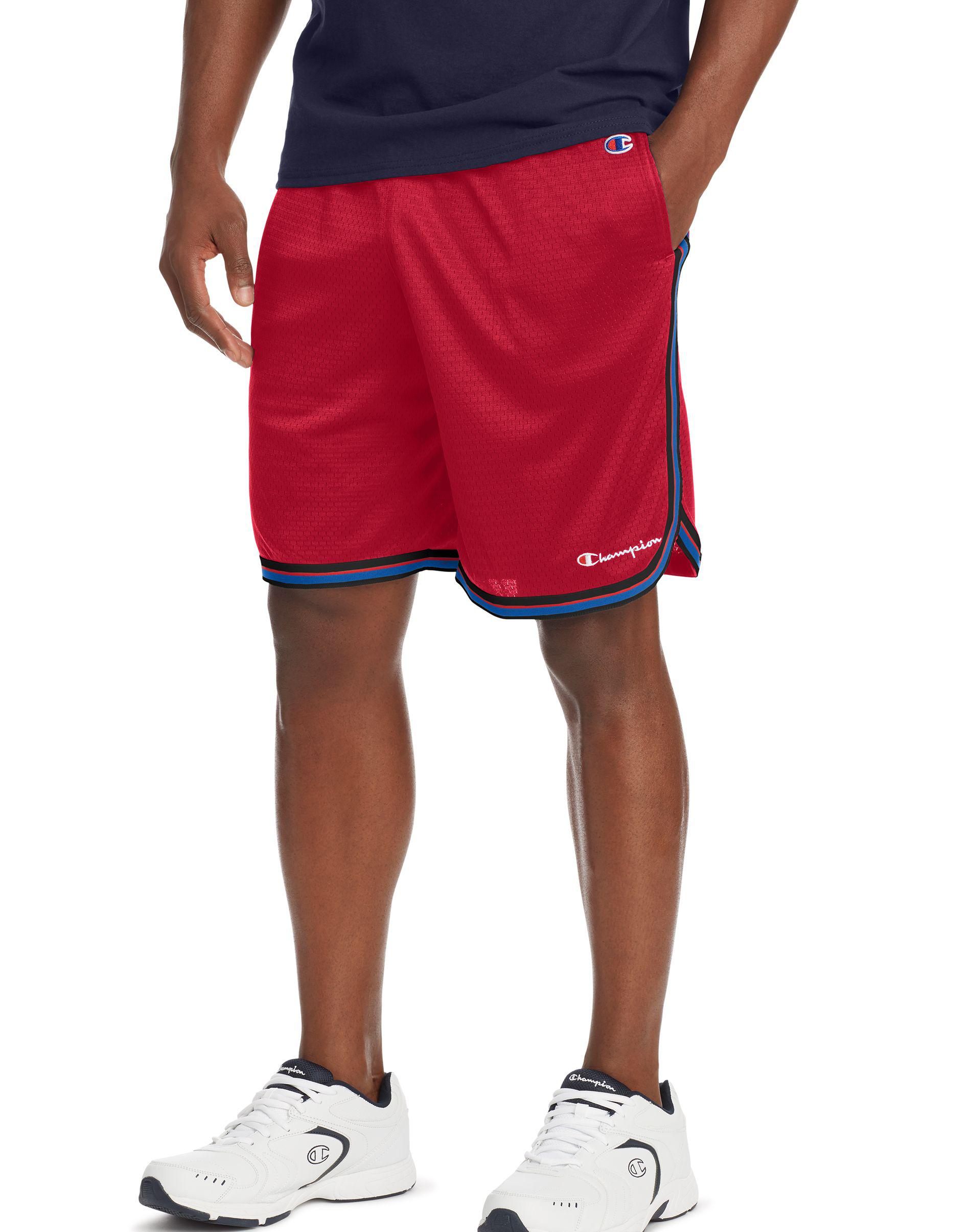 red champion basketball shorts