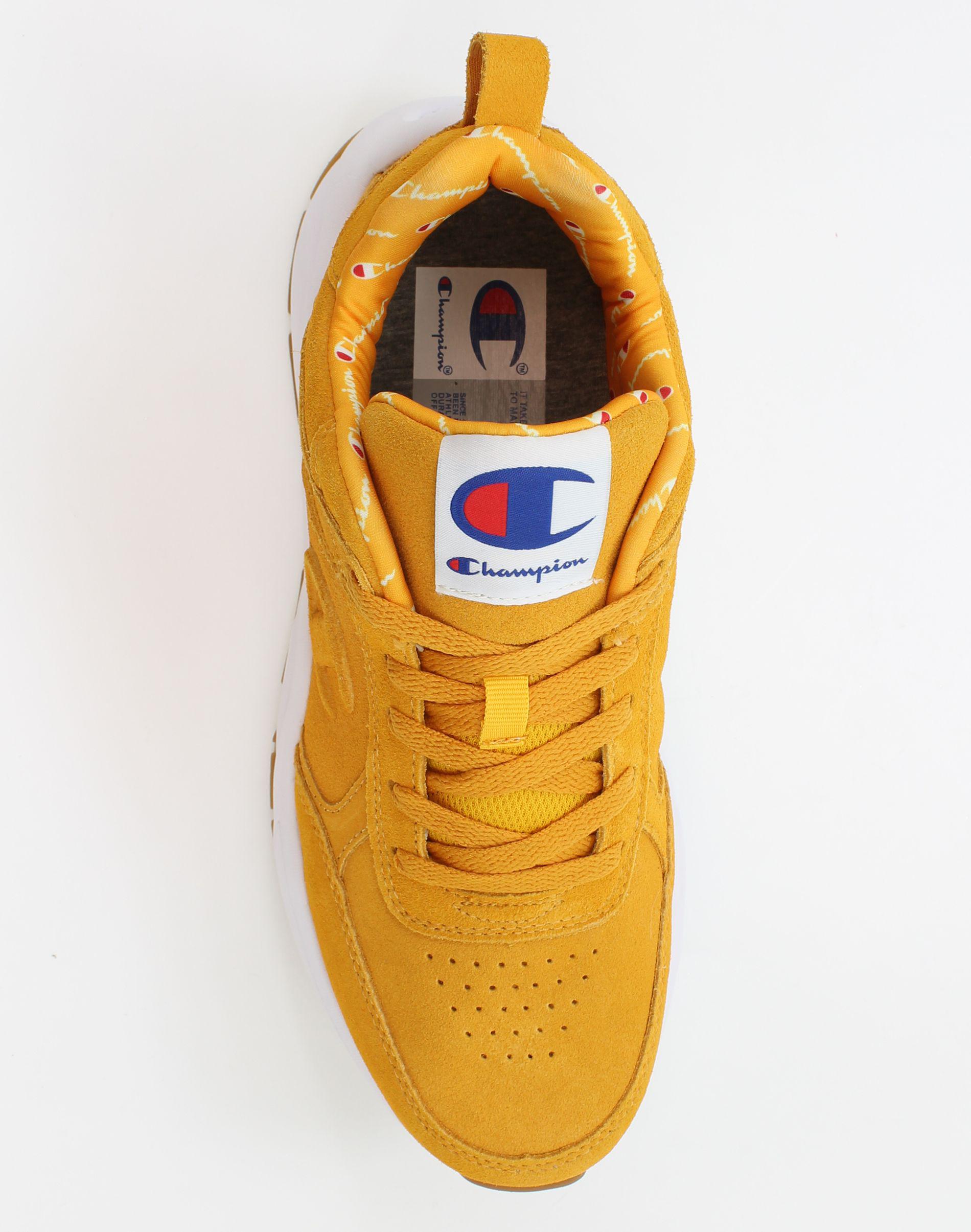 Champion Life® 93eighteen Tonal C Suede Shoes in Gold Champion Life® 93eighteen Tonal C Suede Shoes in Gold