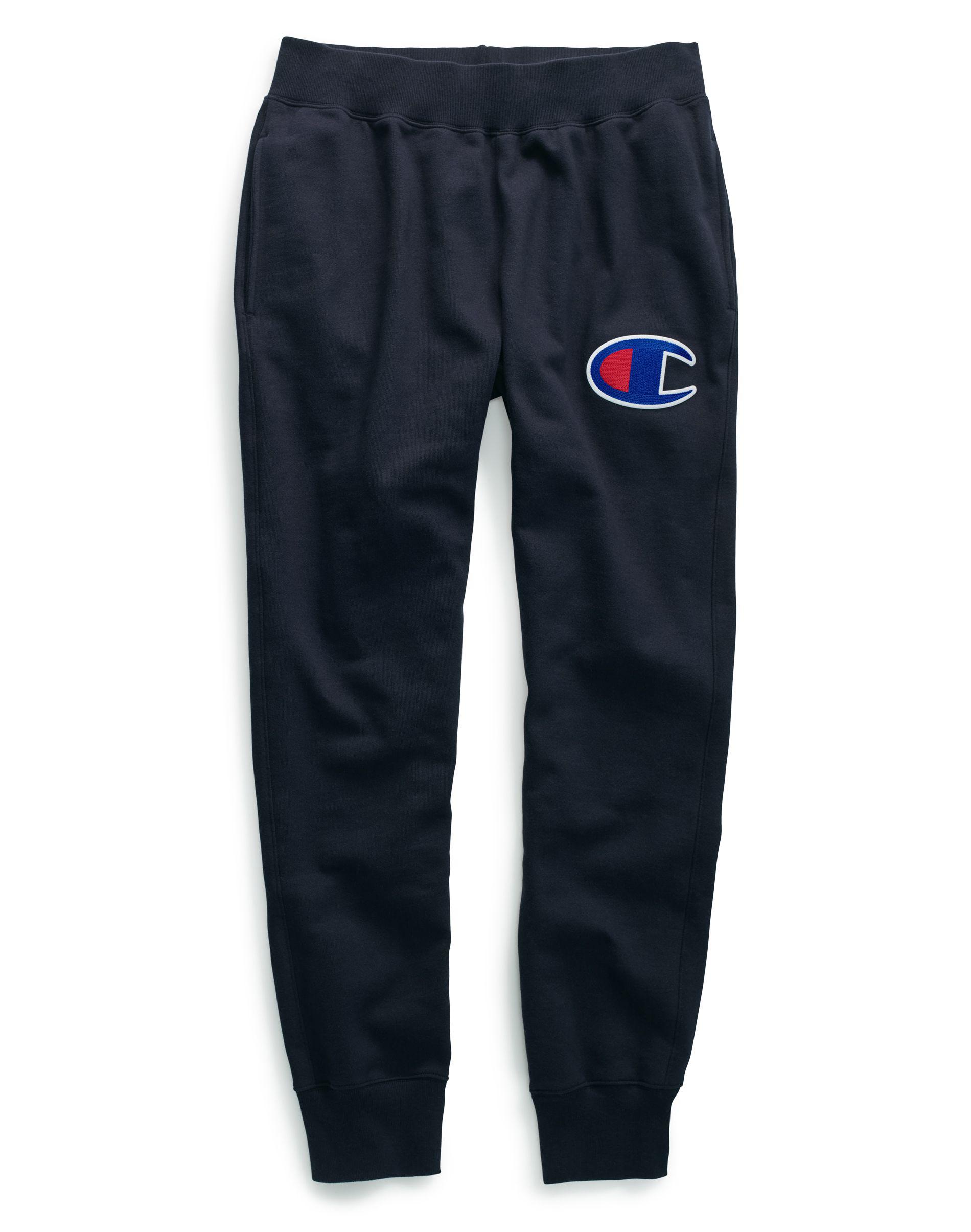 champion reverse weave big c chain stitch jogger