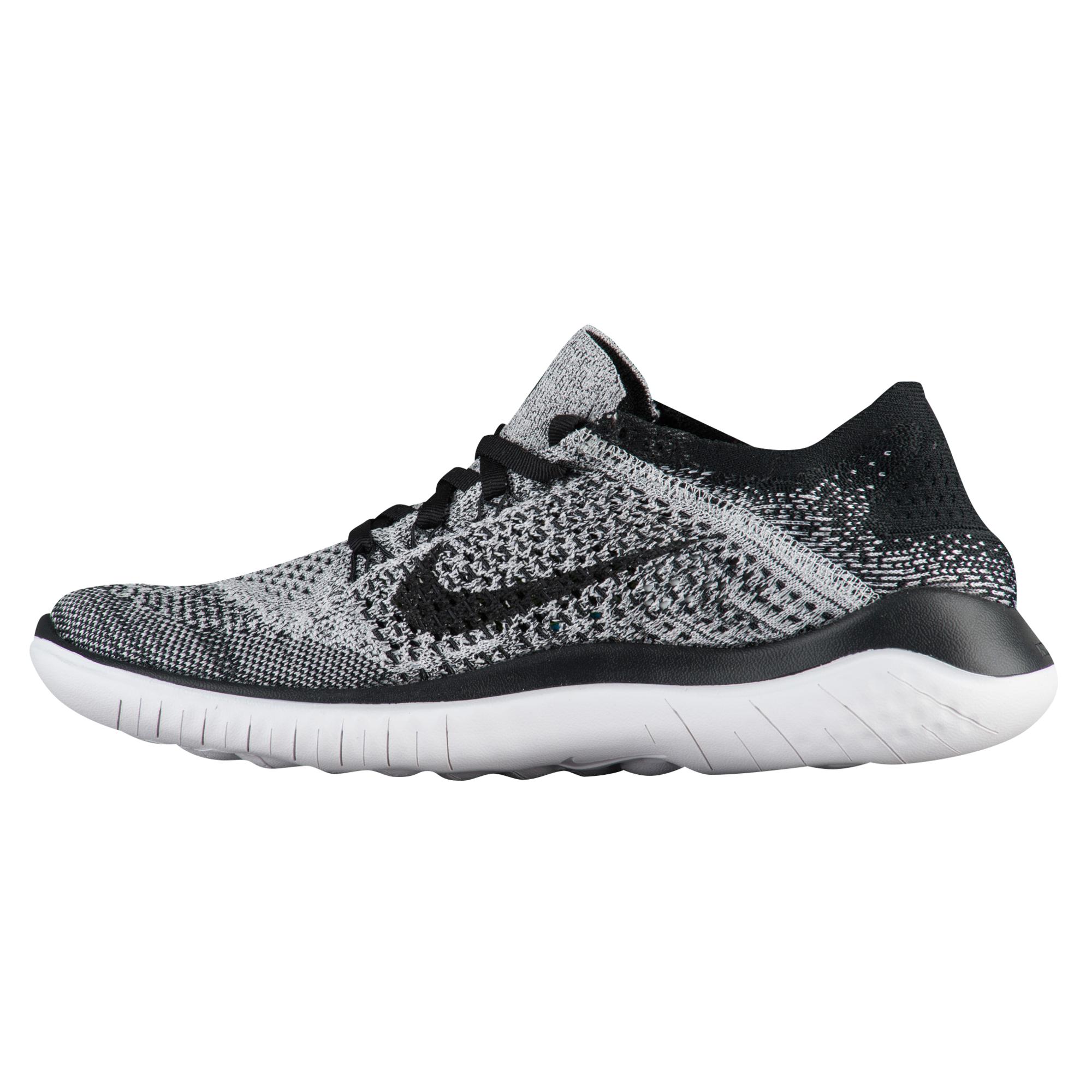 Nike Free Rn Flyknit 2018 Running Shoes in White (Black) - Save 27