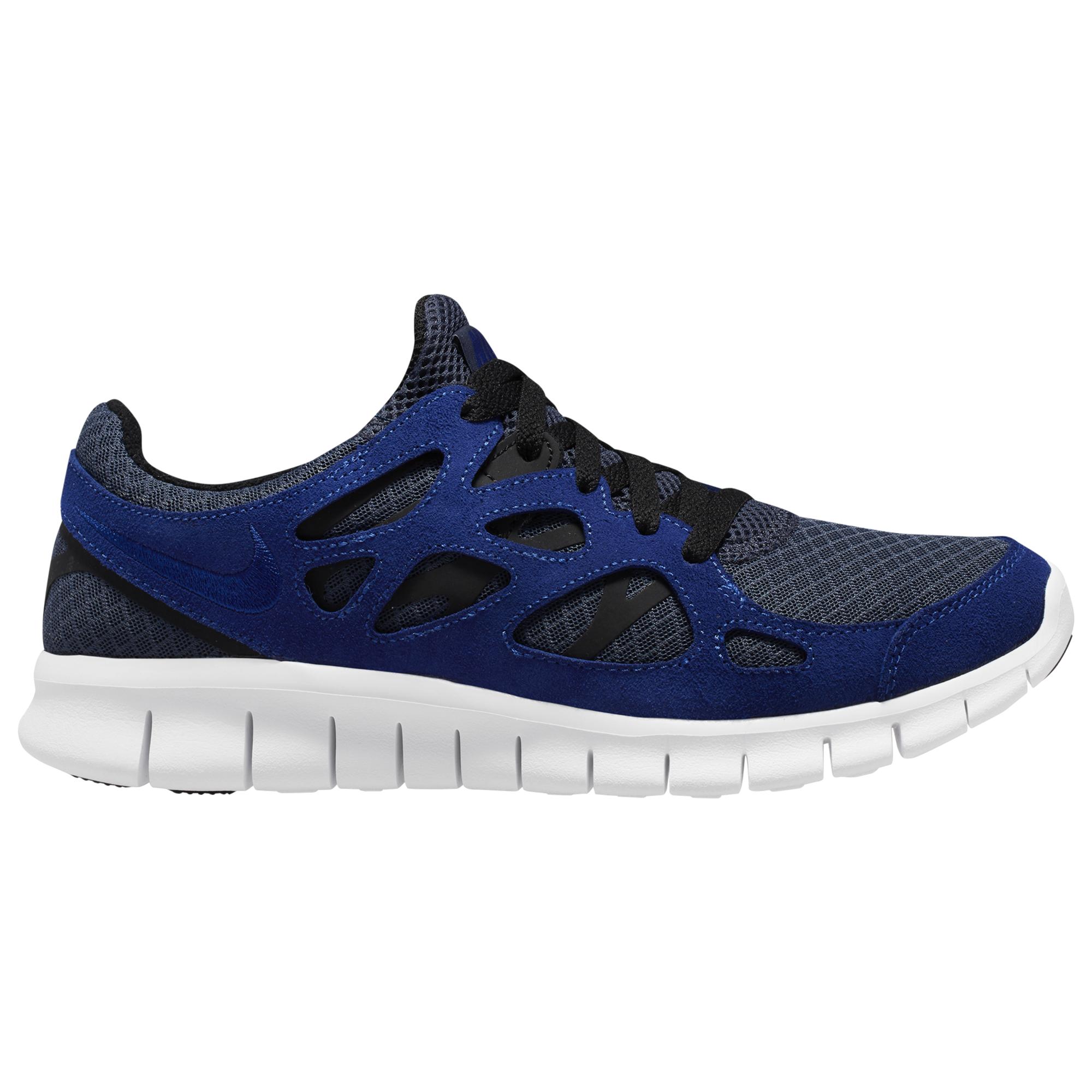Nike Leather Free Run 2 - Running Shoes in Blue/Black (Blue) for Men | Lyst