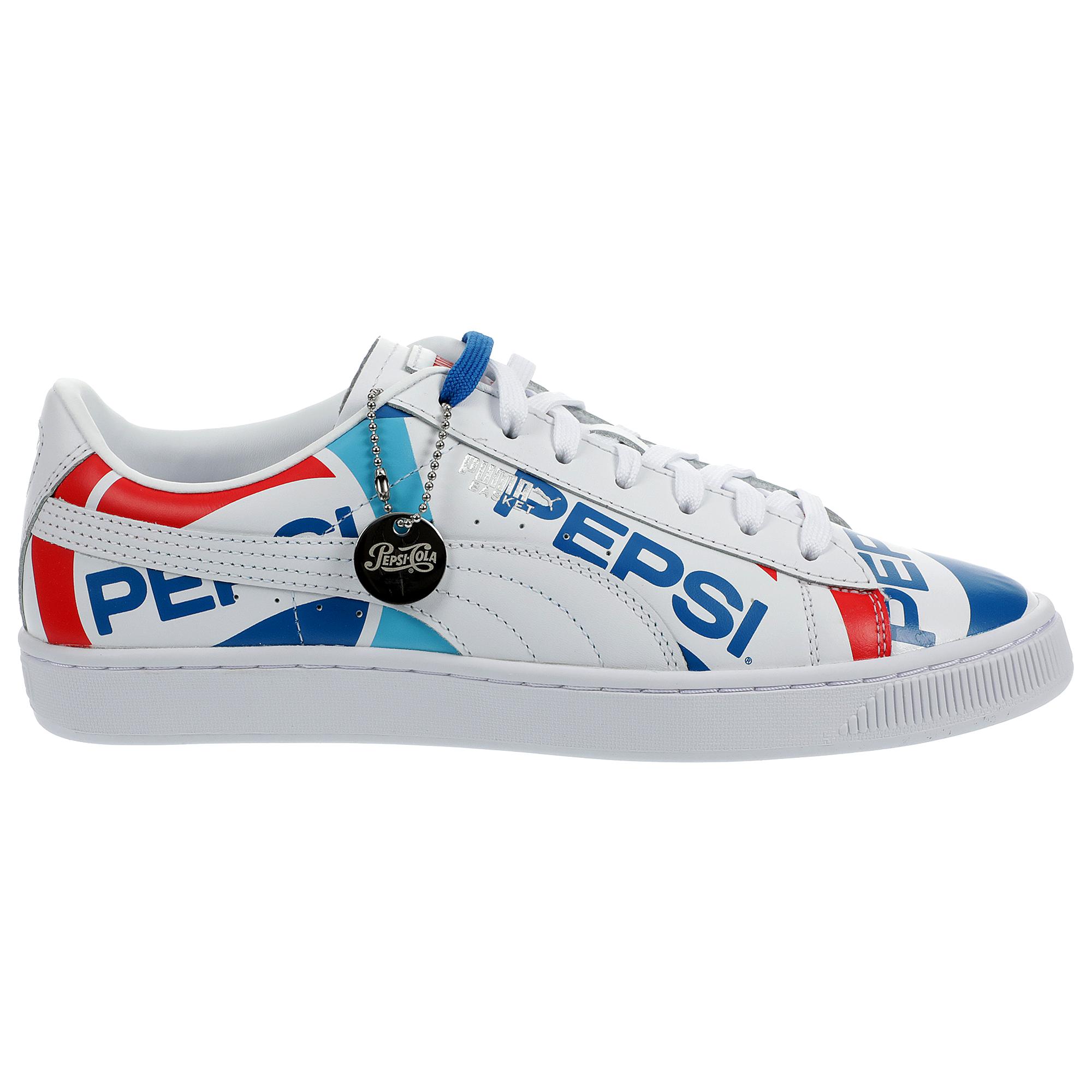 PUMA Leather Basket X Pepsi in White/Blue (Blue) for Men - Lyst