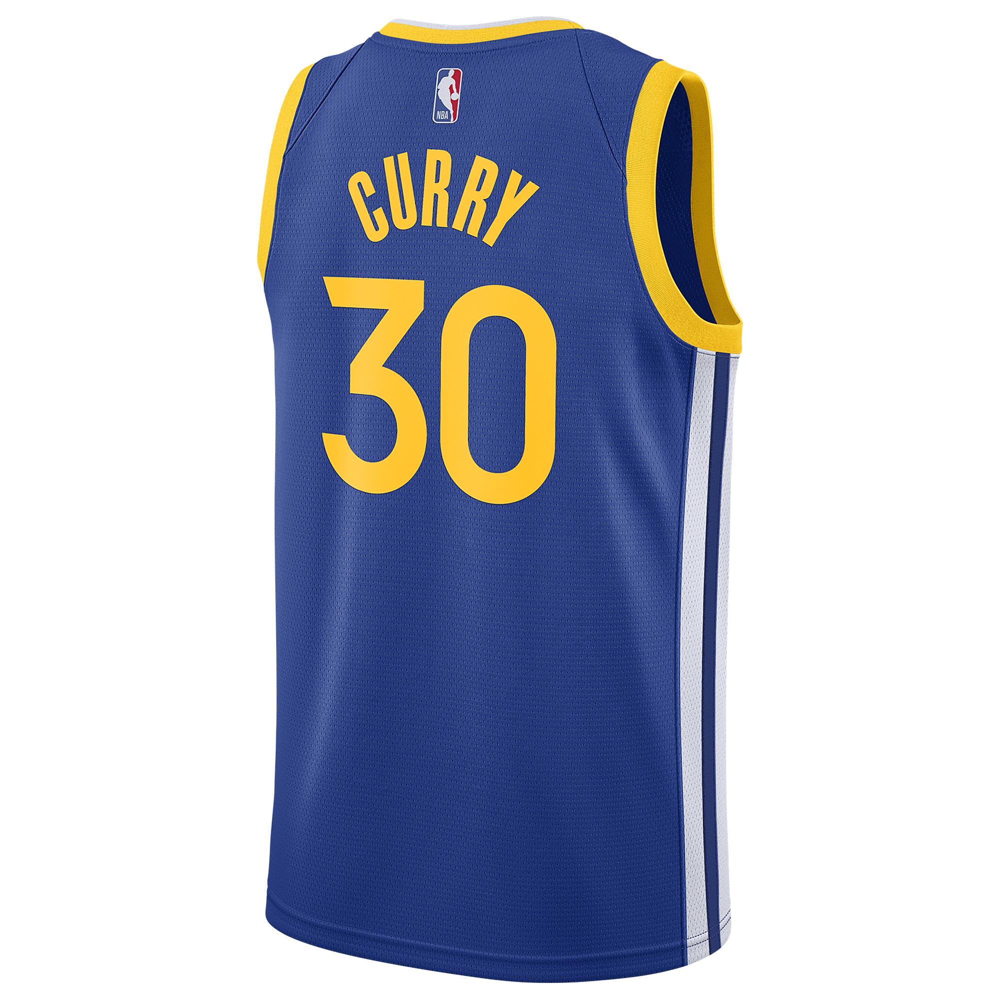 Nike Cotton Stephen Curry Nba Swingman Jersey in Blue for Men - Lyst