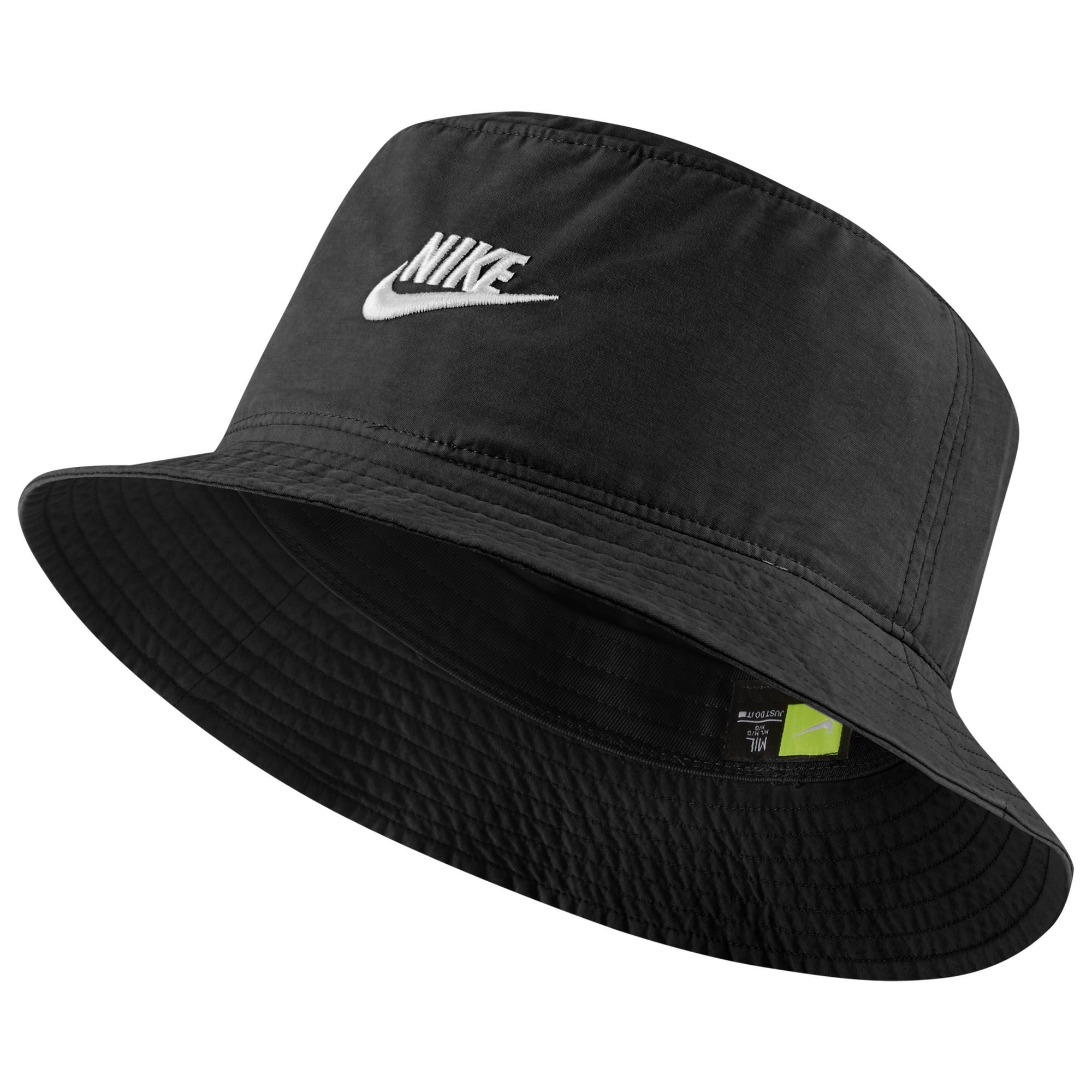 Nike Cotton Washed Bucket Hat in Black for Men - Lyst