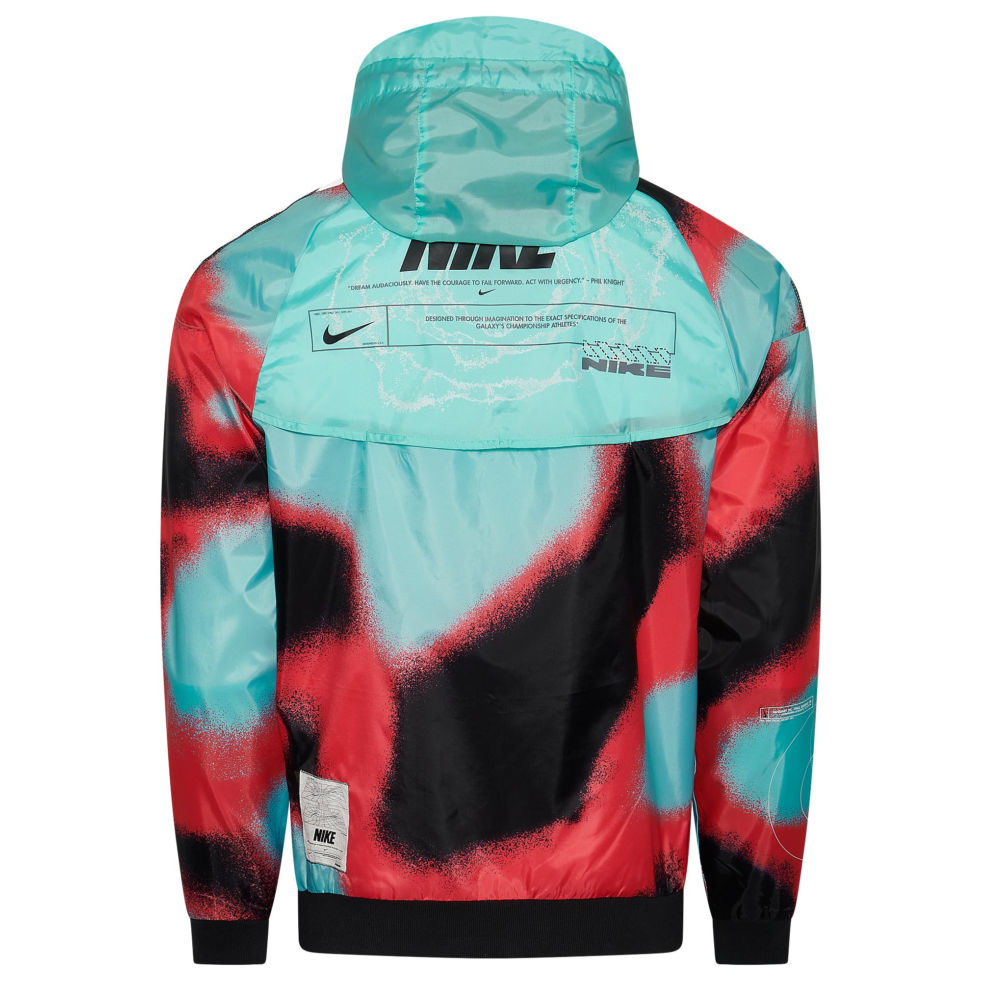 white light aqua nike jacket