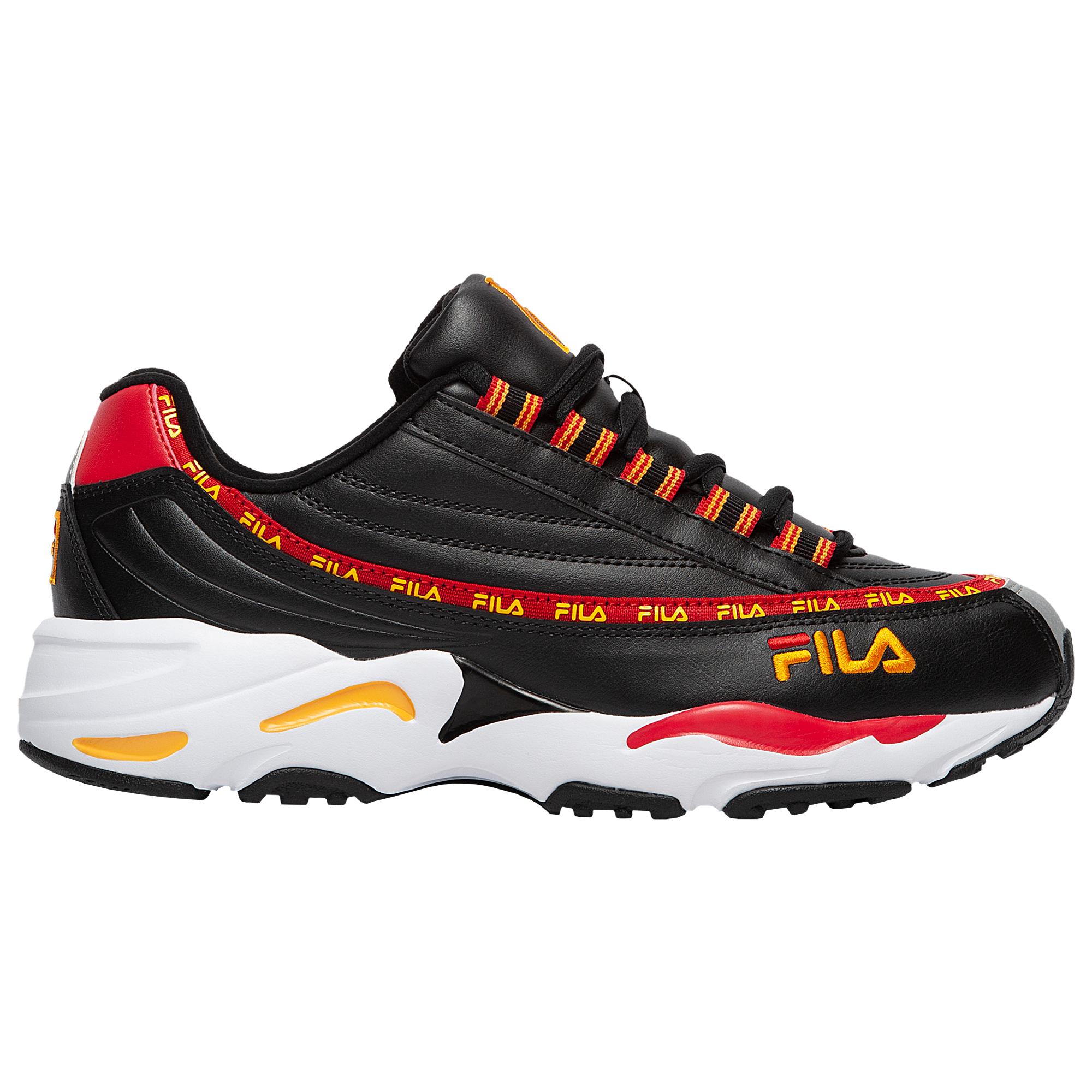 fila red and black shoes