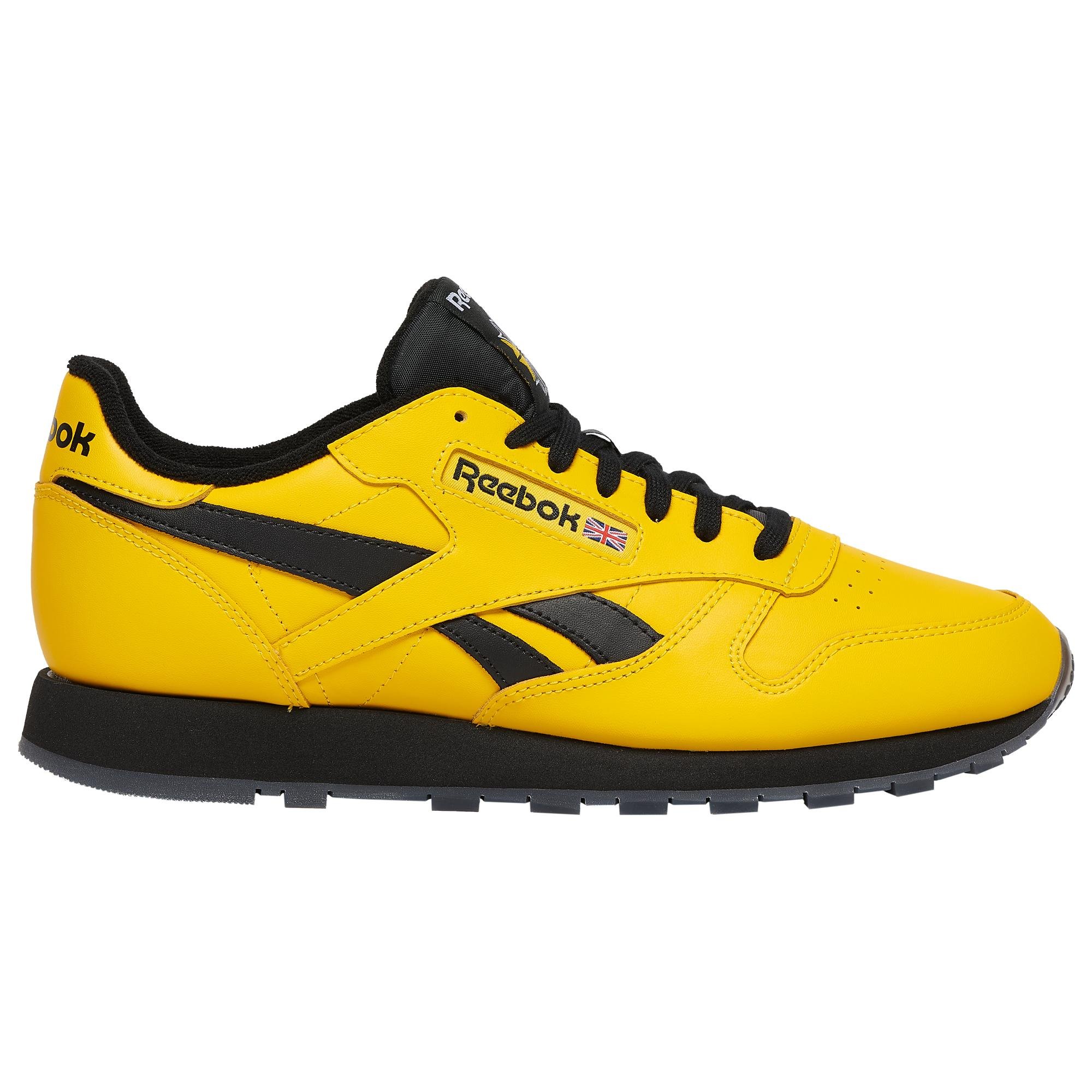 Reebok Classic Leather - Running Shoes in Yellow/Black (Yellow) for Men |  Lyst