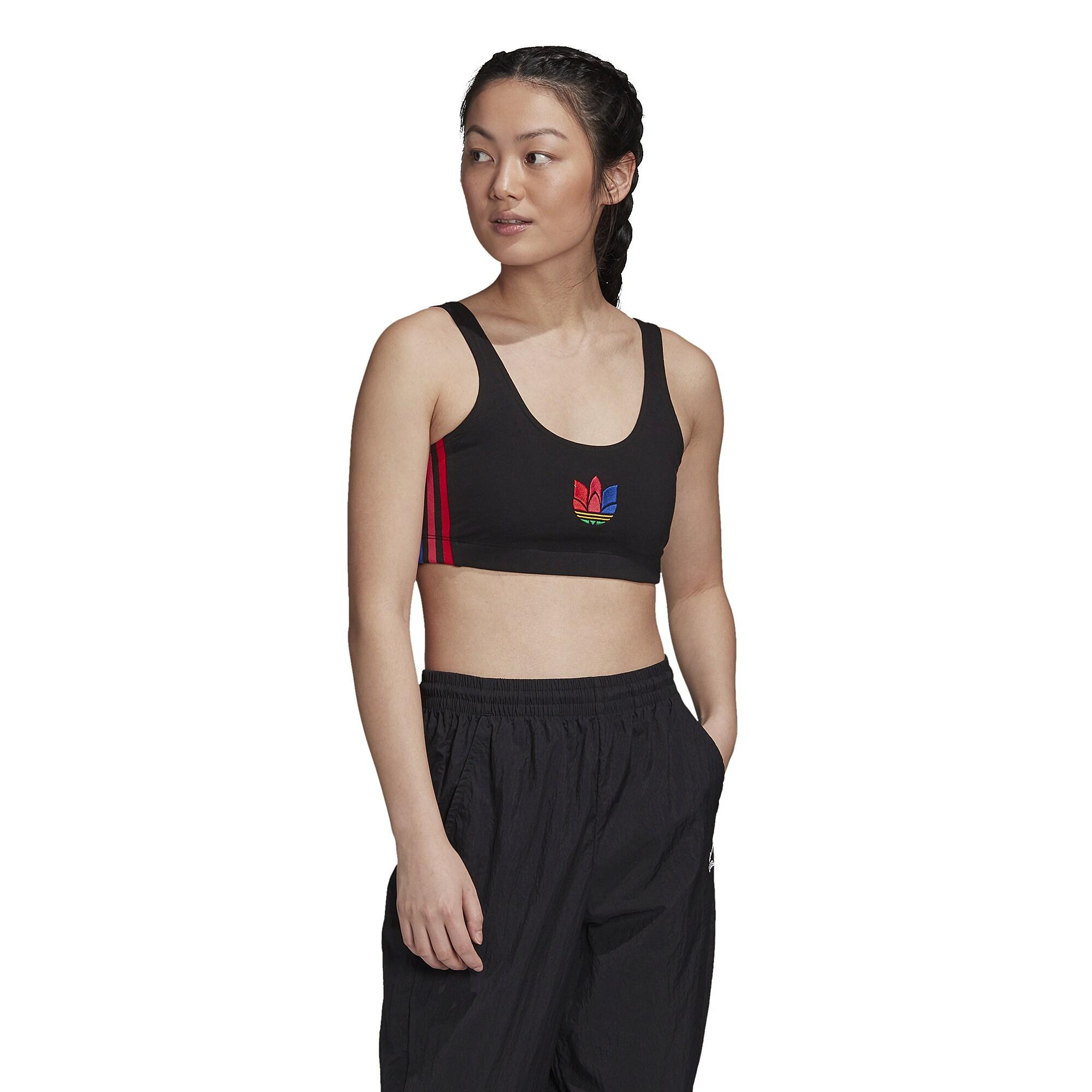 adidas Originals Cotton Bra Top in Black - Lyst