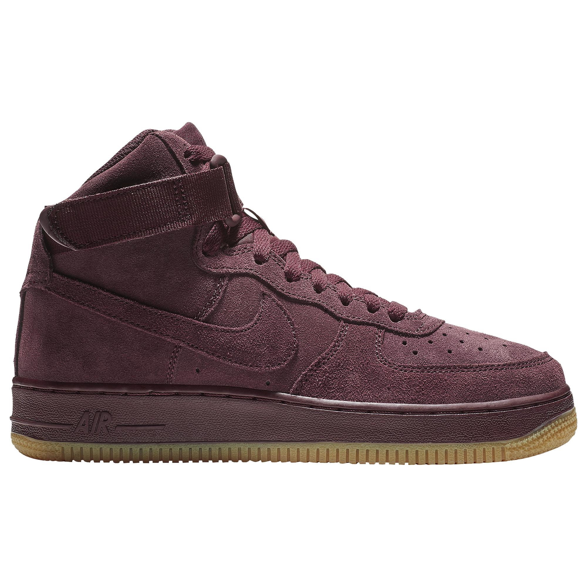 Nike Leather Air Force 1 High Basketball Shoes in Brown