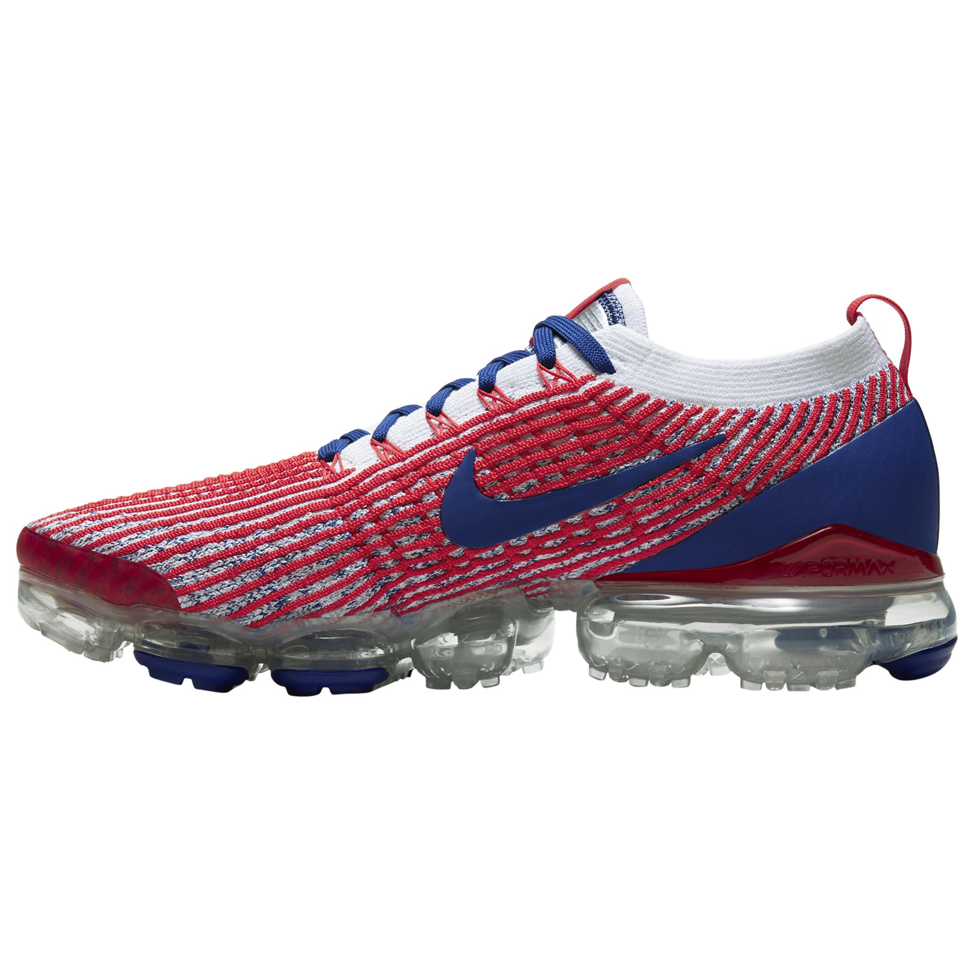 Nike Rubber Air Vapormax Flyknit 3 Shoes in White/Blue/Red (Red) for Men |  Lyst