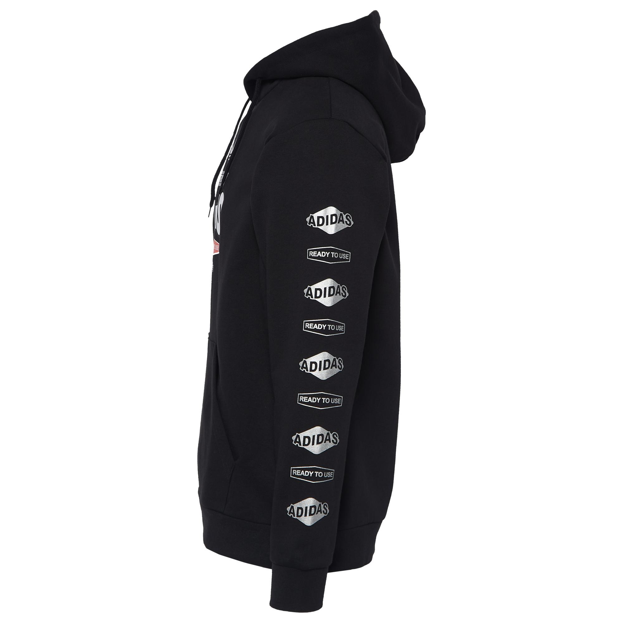 adidas Originals Fleece Bodega Pullover Hoodie in Black for Men - Lyst