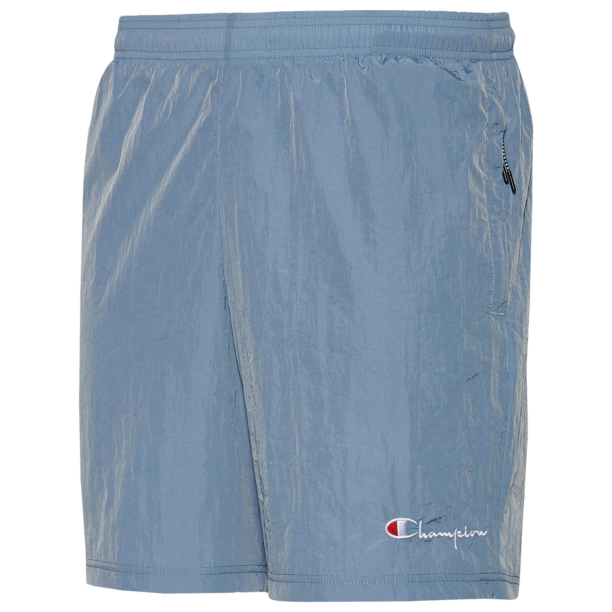 blue nylon shorts