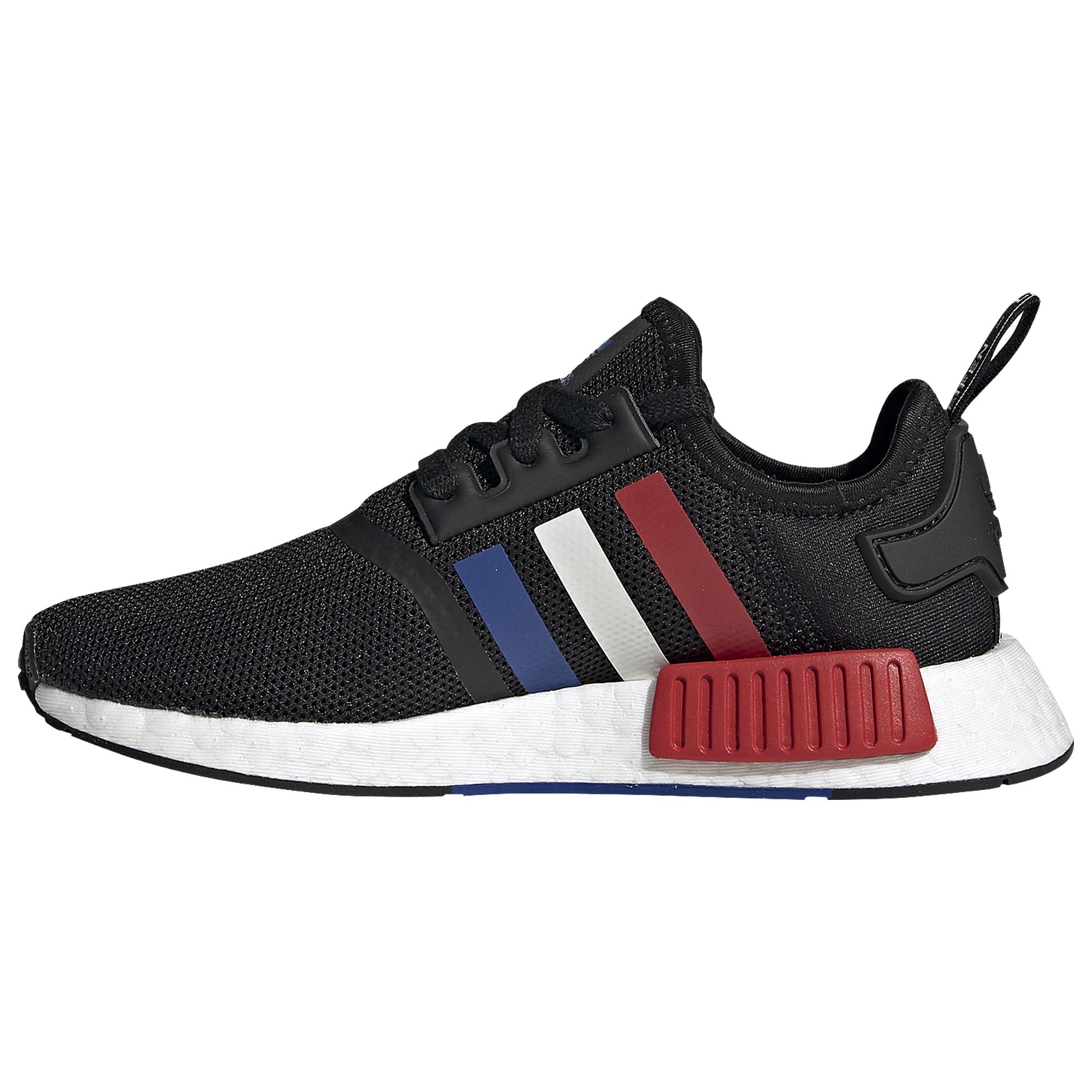 adidas nmd r1 black white scarlet
