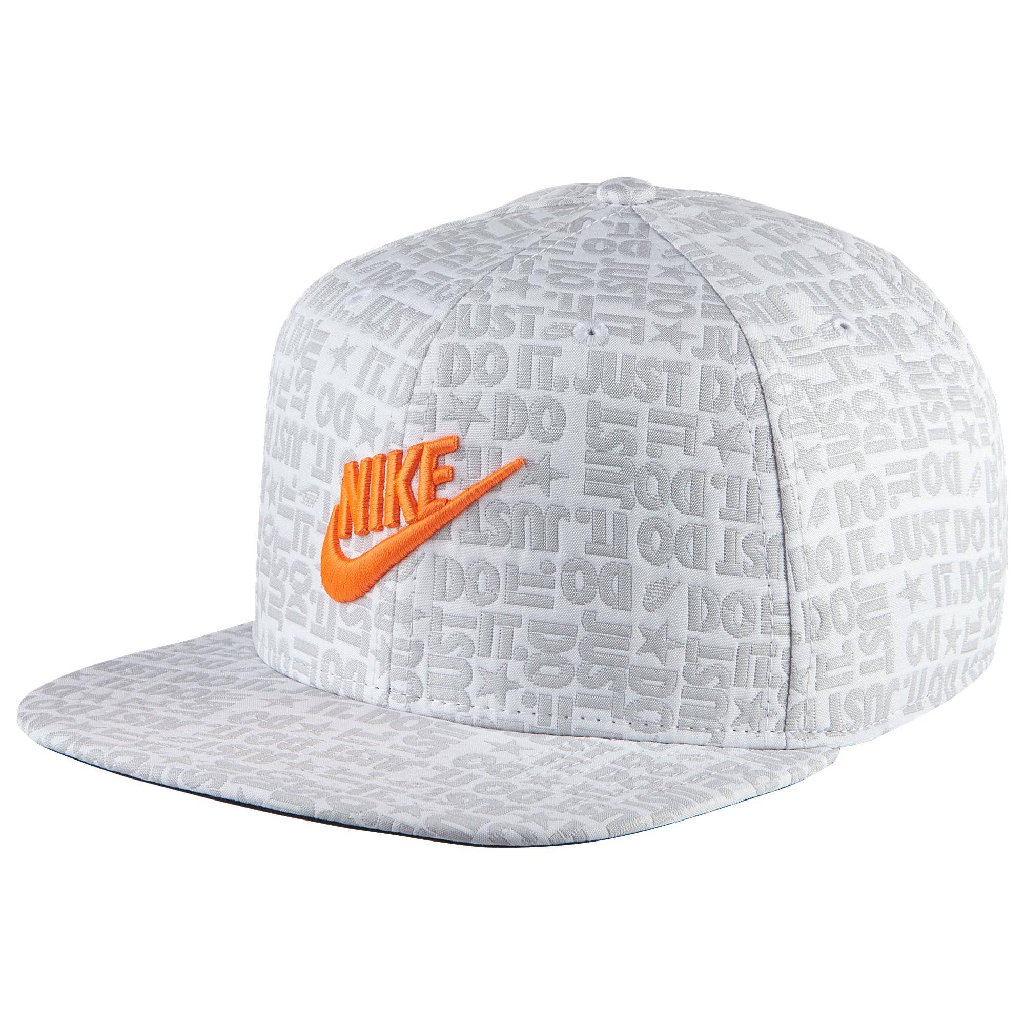white and orange nike hat