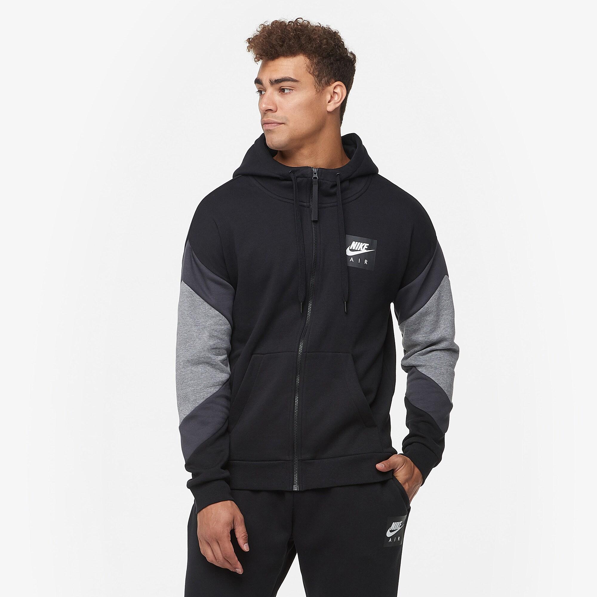  Nike  Air  Fleece  Full zip Hoodie  in Black for Men Lyst