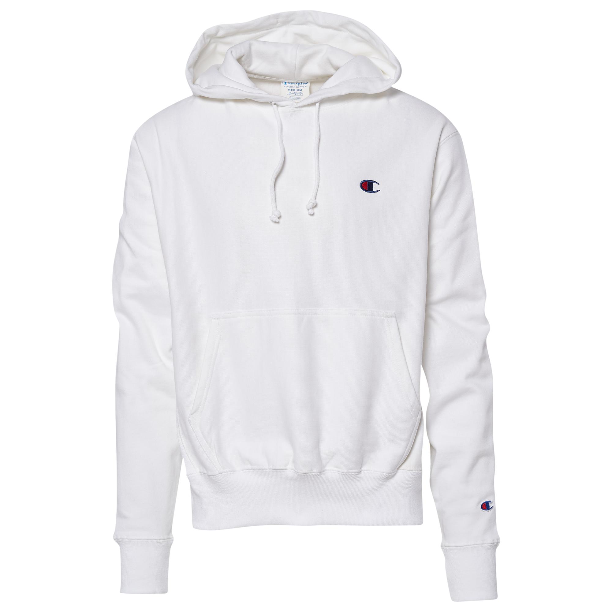 champion reverse weave white pullover hoodie