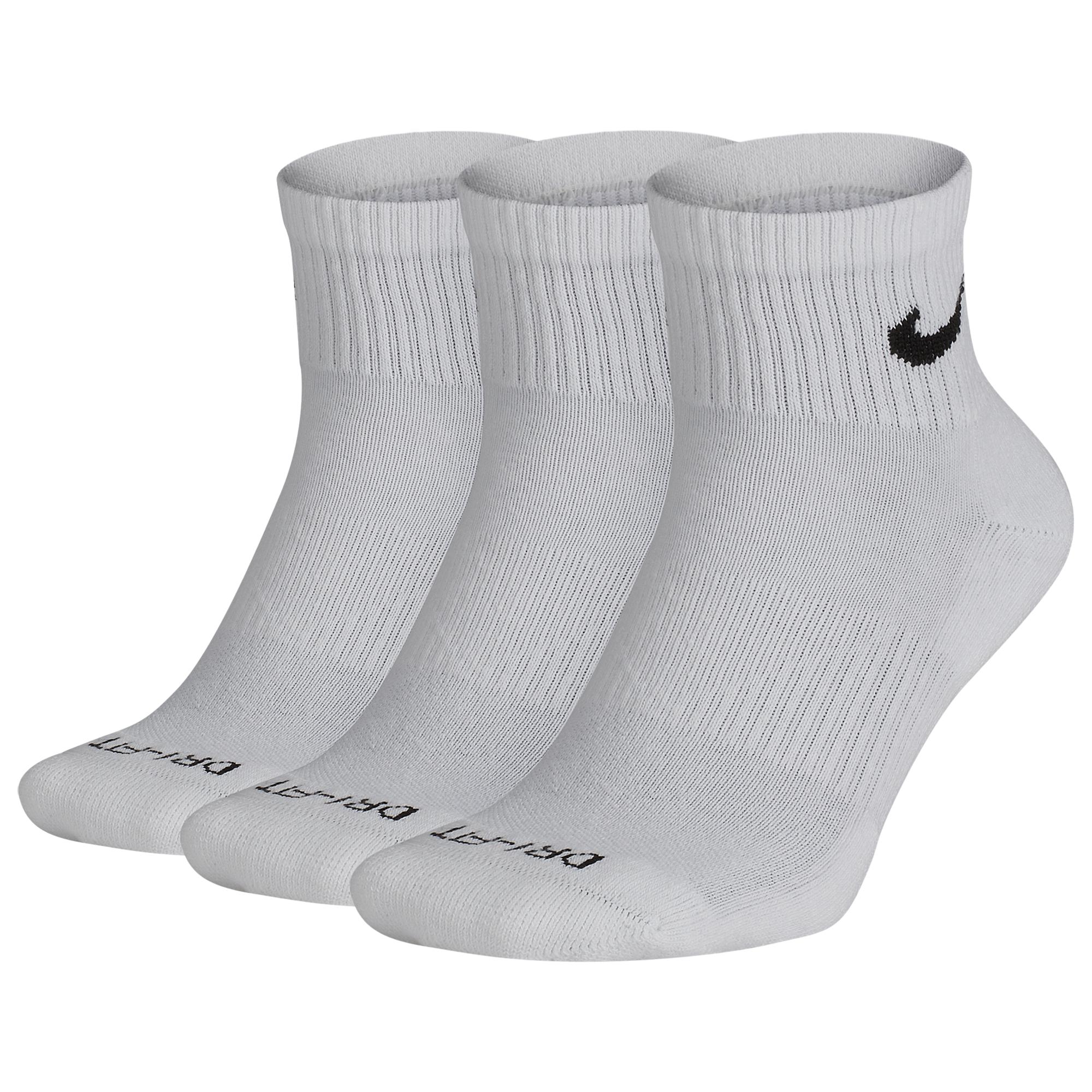 Nike 3 Pack Dri-fit Plus Quarter Socks for Men - Save 7% - Lyst