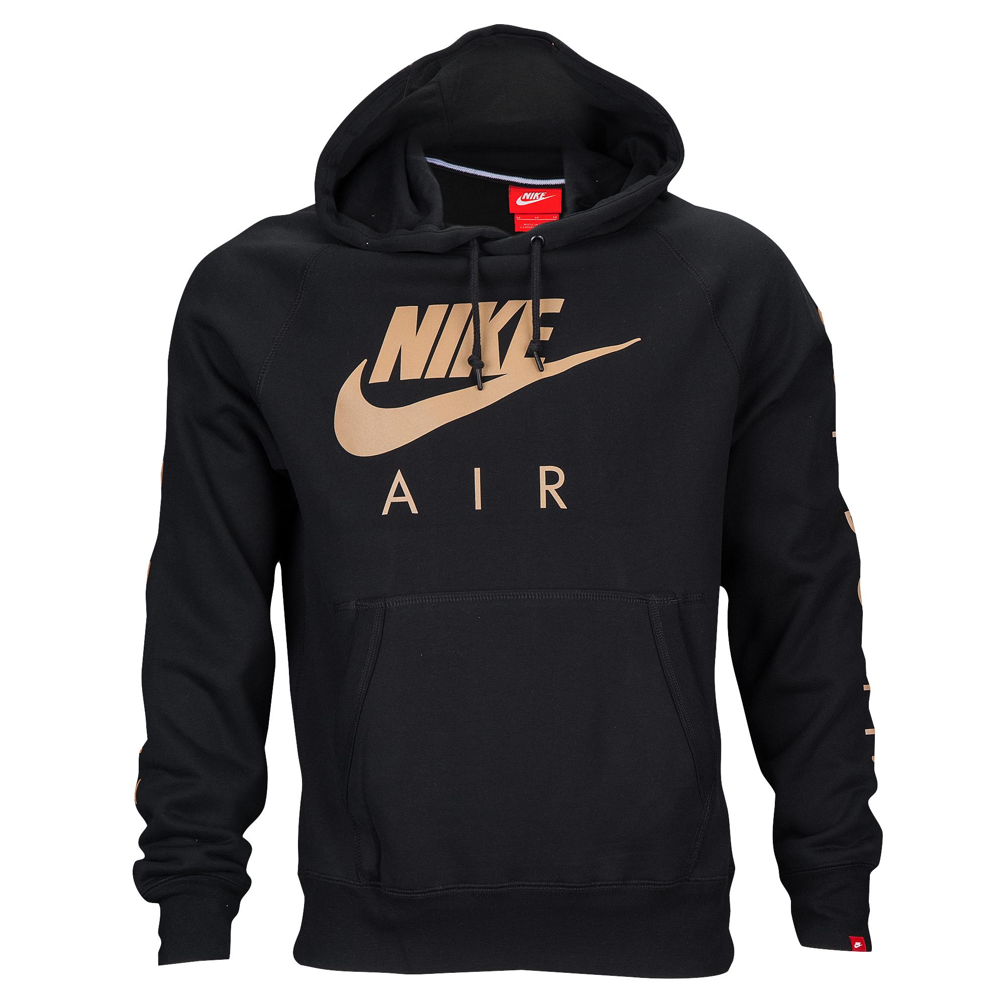 Nike Cotton Jdi Fleece Hoodie Sweatshirt in Black/Gold (Black) for Men |  Lyst