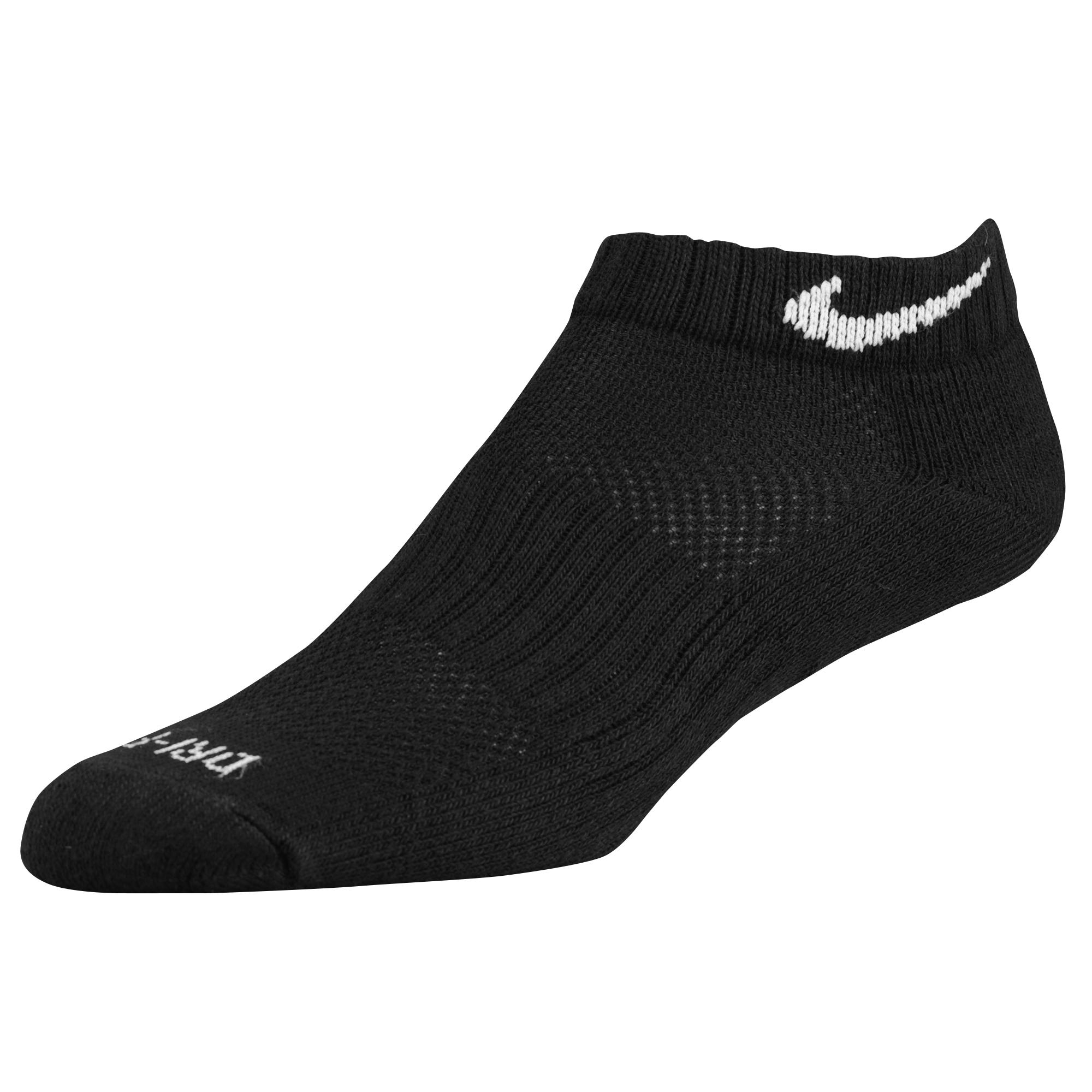 Nike 6 Pk Dri-fit Cotton Low Cut Socks in Black for Men - Lyst
