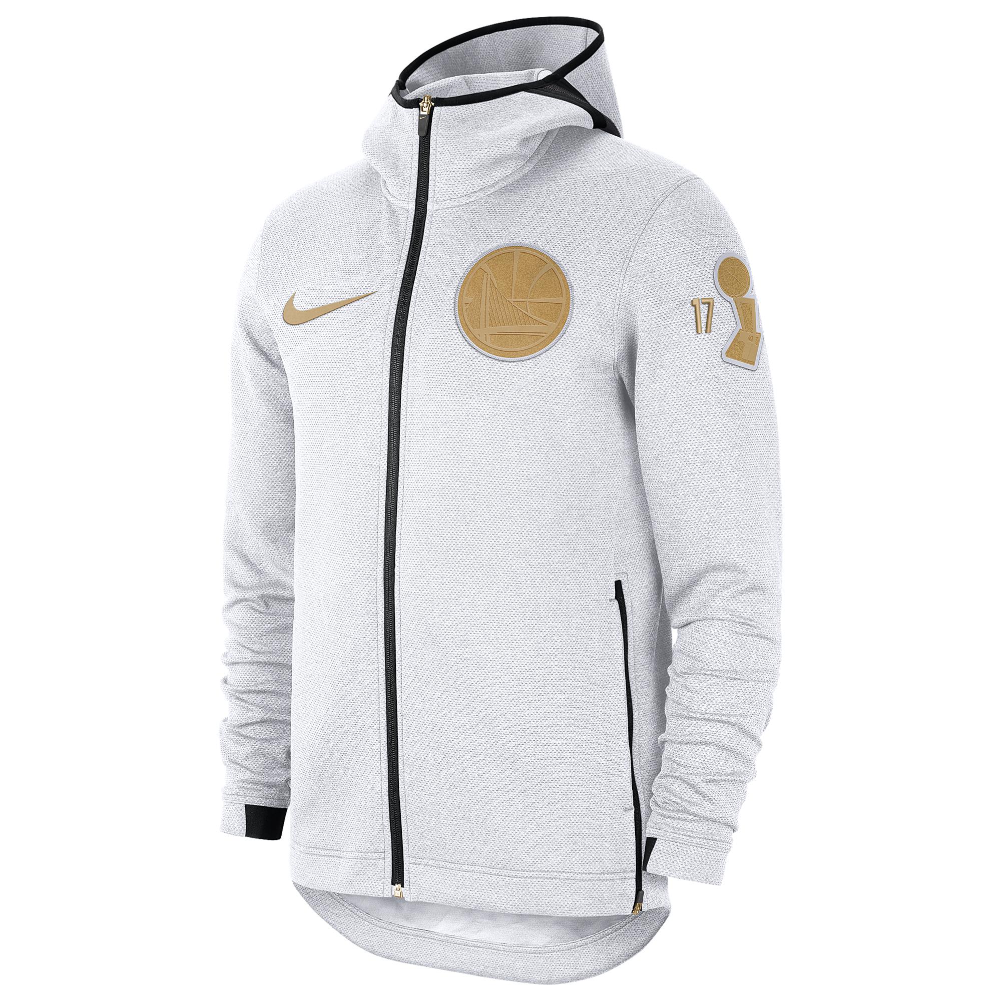 Nike Fleece Golden State Warriors Nba Trb Thermaflex Showtime Fz Hoodie in  White/Gold (White) for Men | Lyst