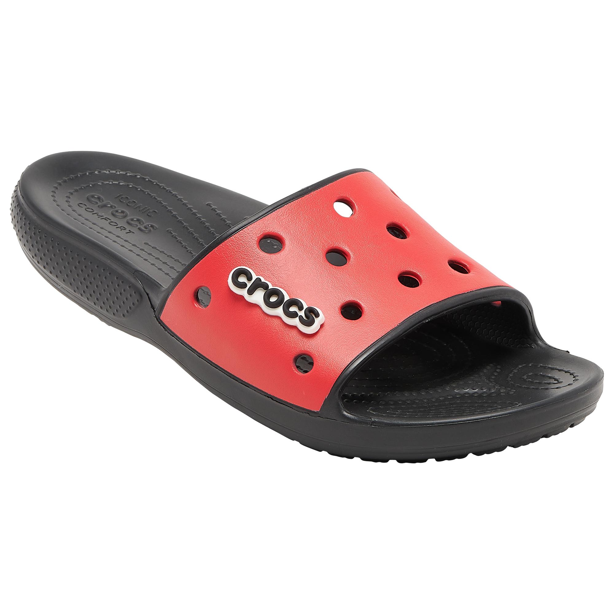 black croc slides