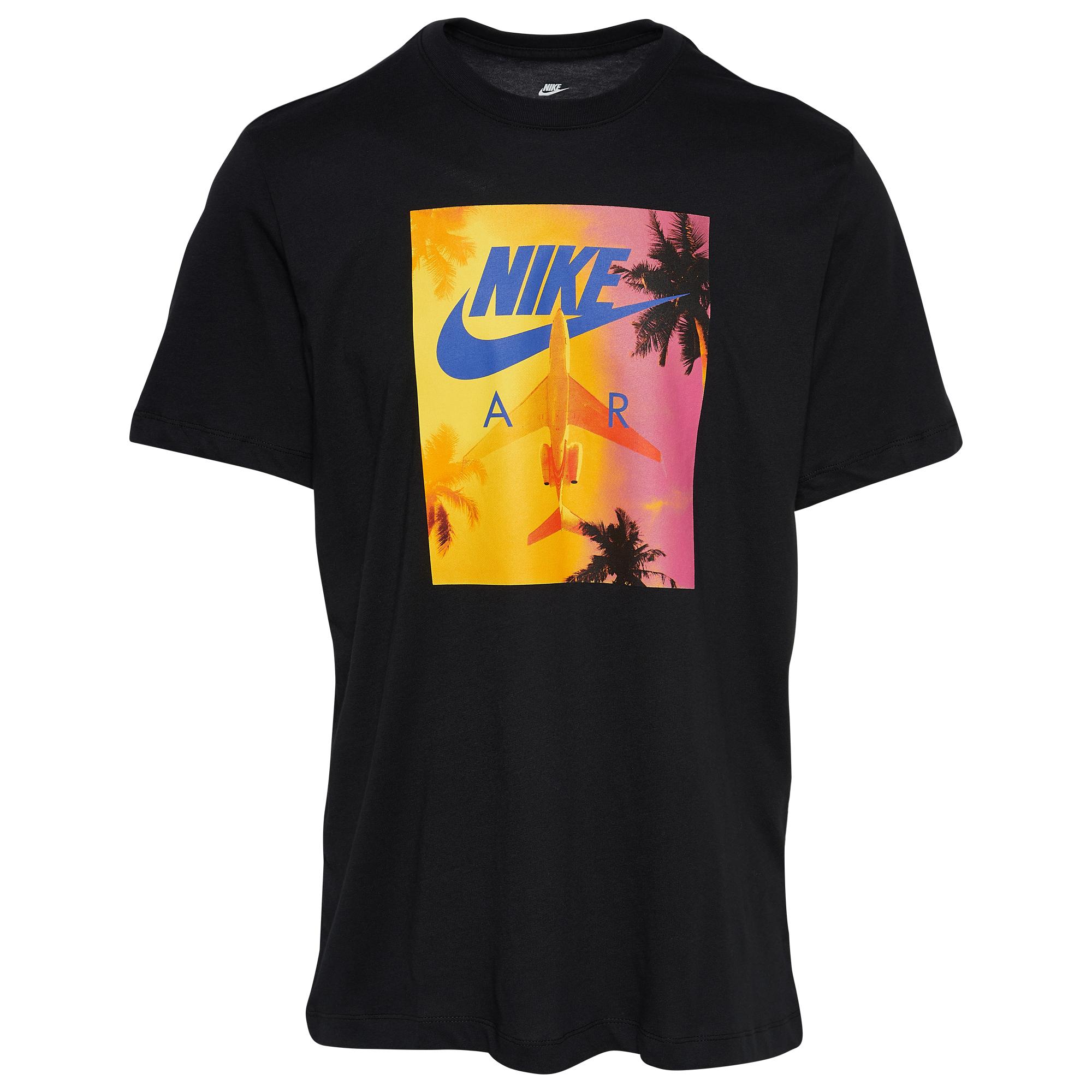 blue black nike shirt