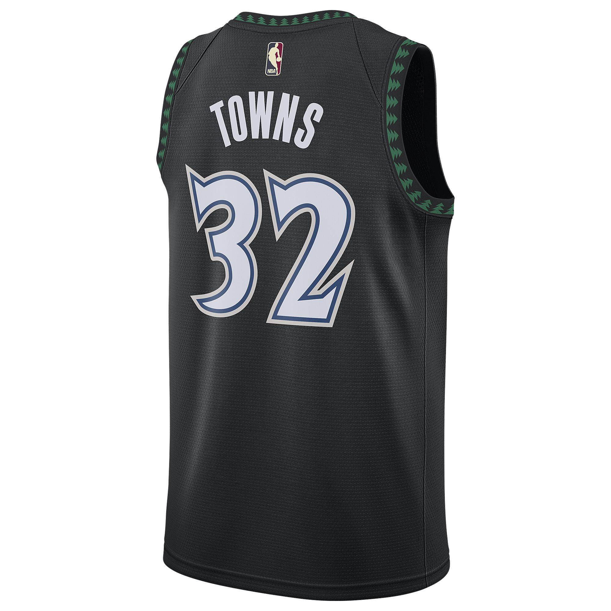 Nike Karlanthony Towns Nba City Edition Swingman Jersey in Black for