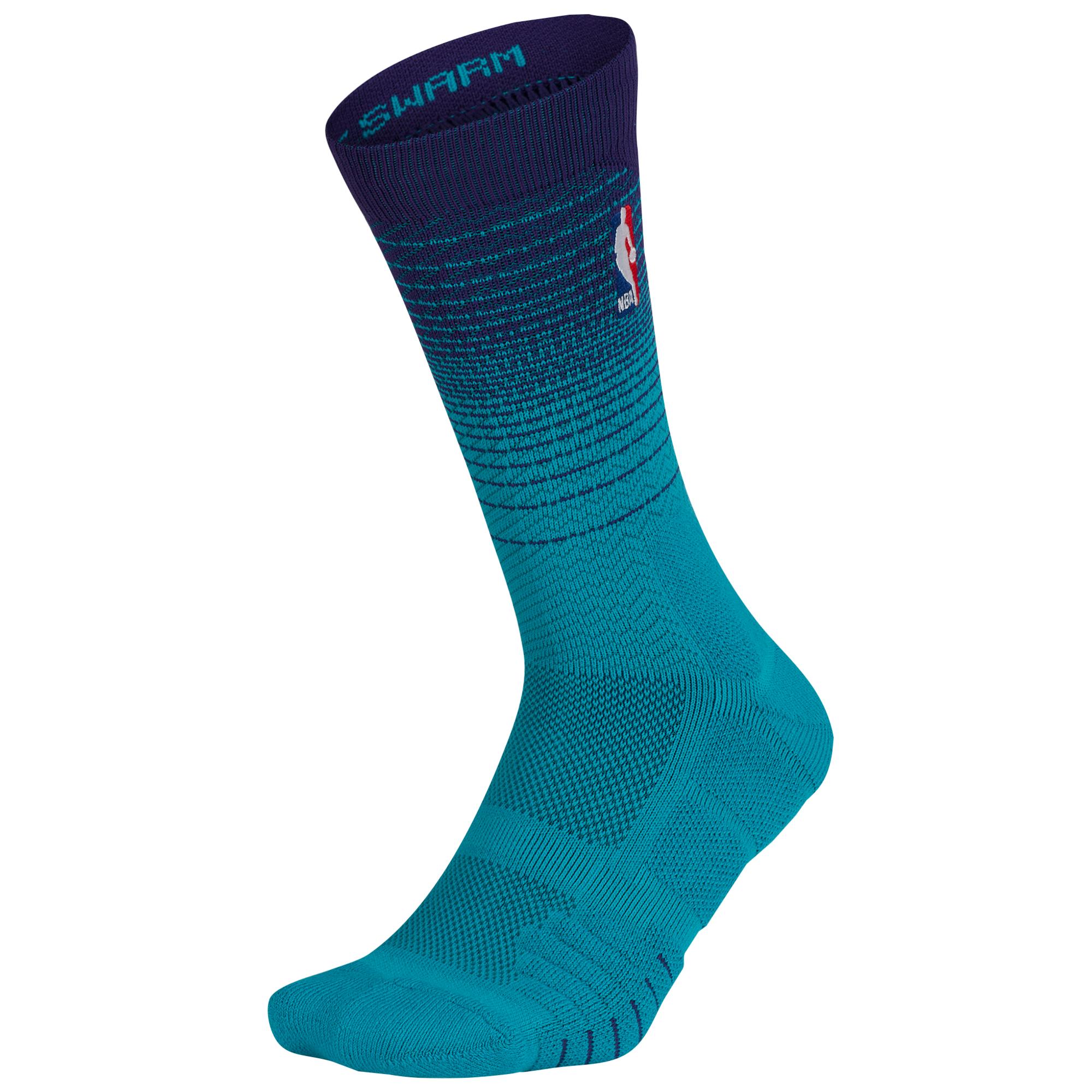 Nike Charlotte Hornets Nba Team Elite Quick Crew Socks in ...