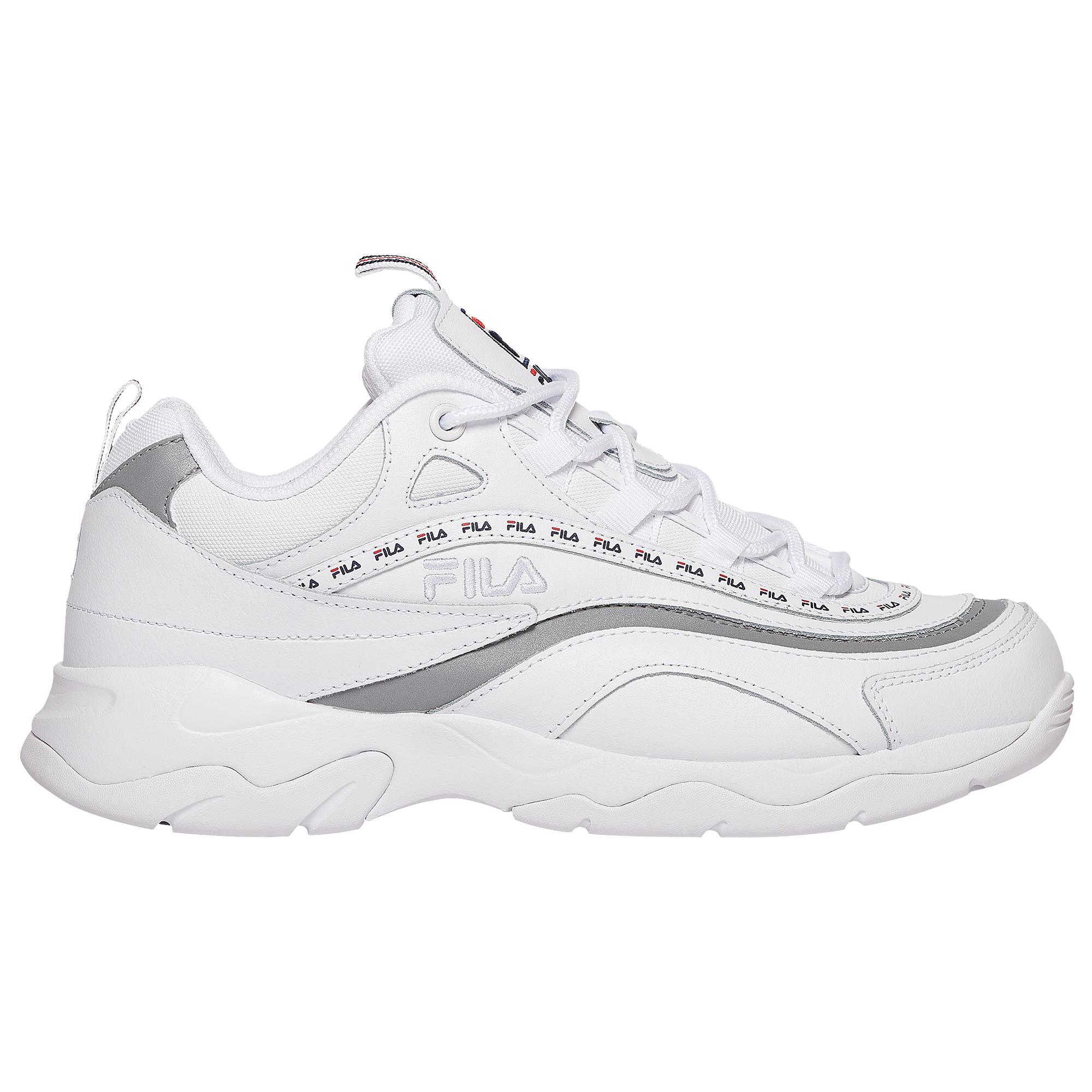 white and silver fila