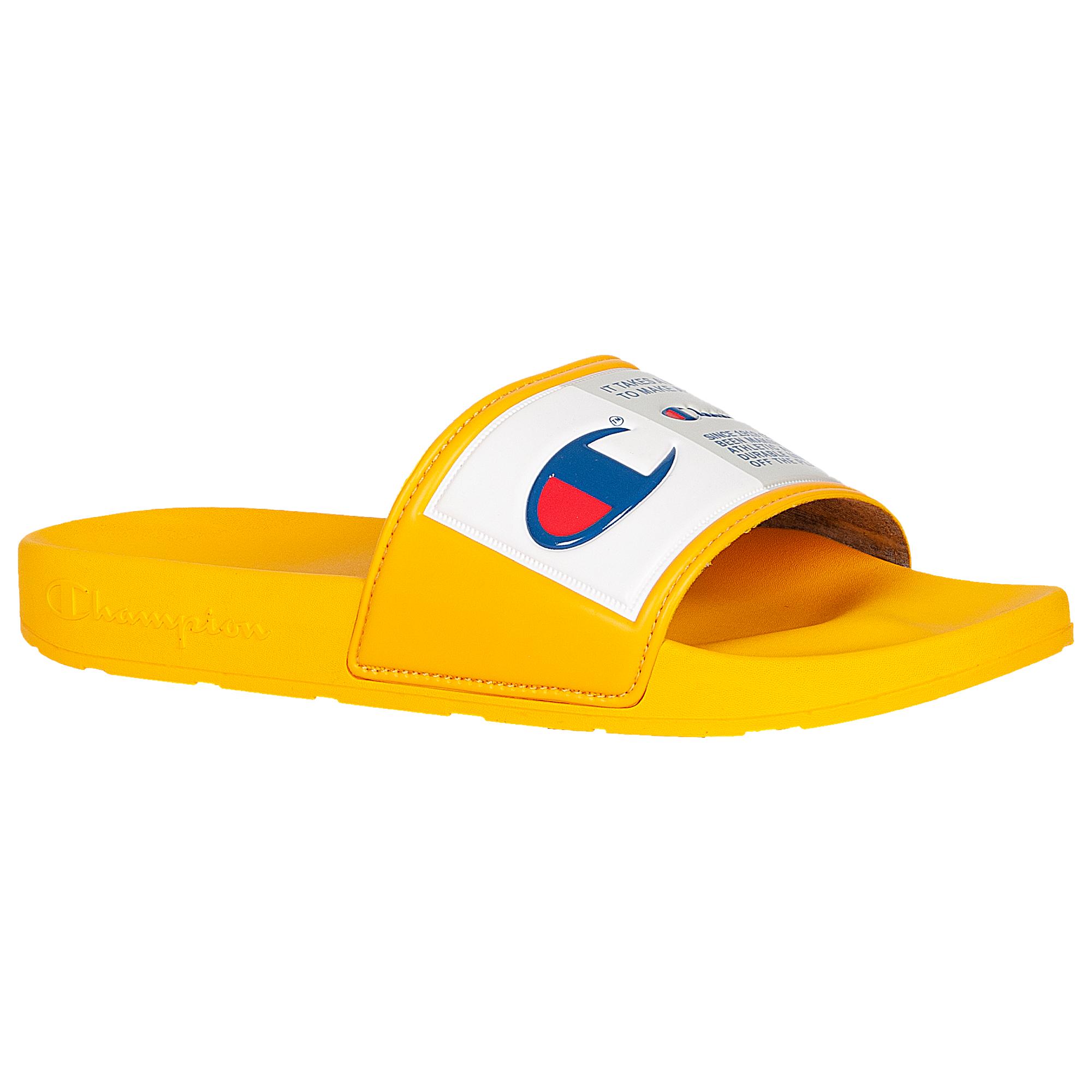 yellow champion sandals