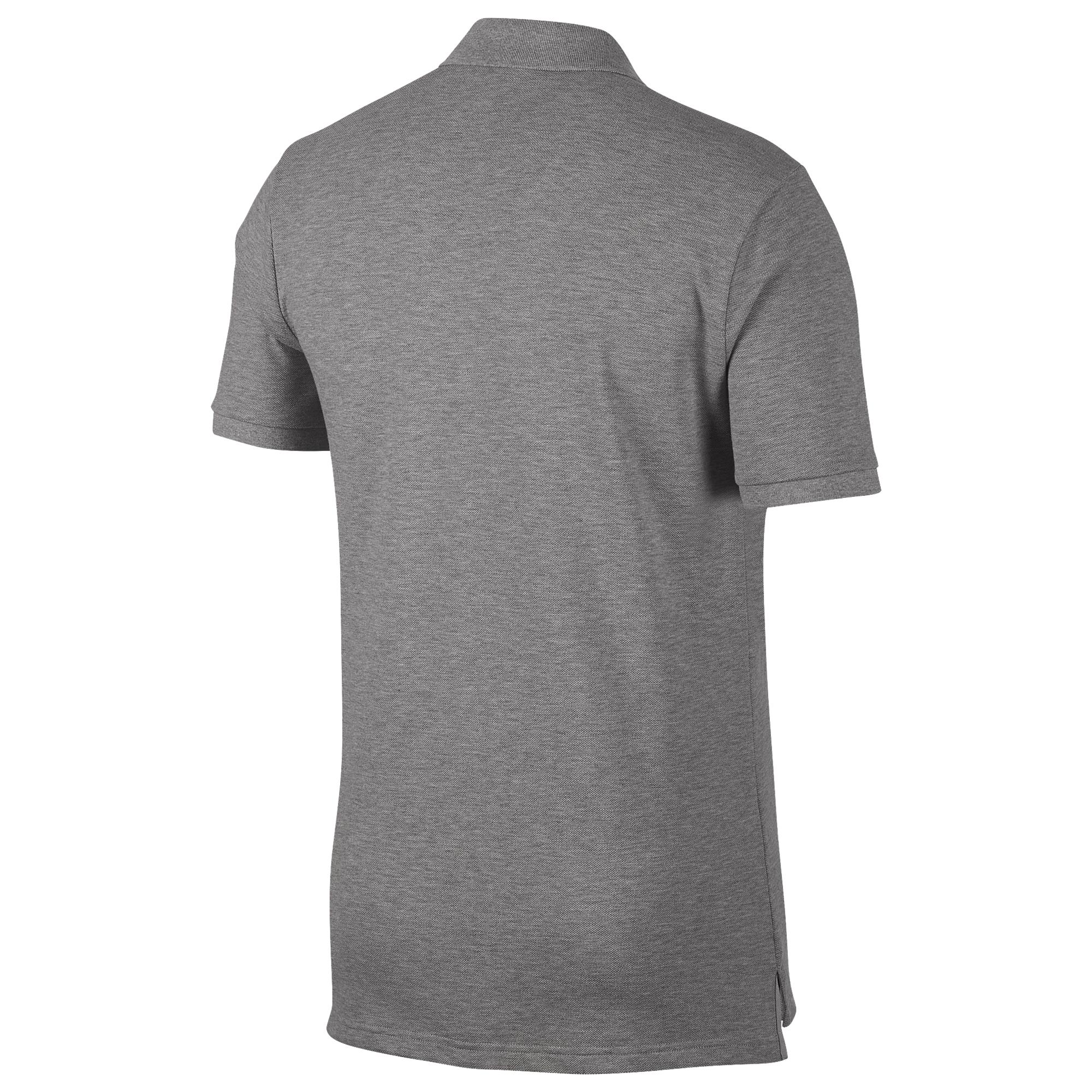 Nike Logo Polo Shirt in Dark Grey Heather/White (Gray) for Men - Lyst