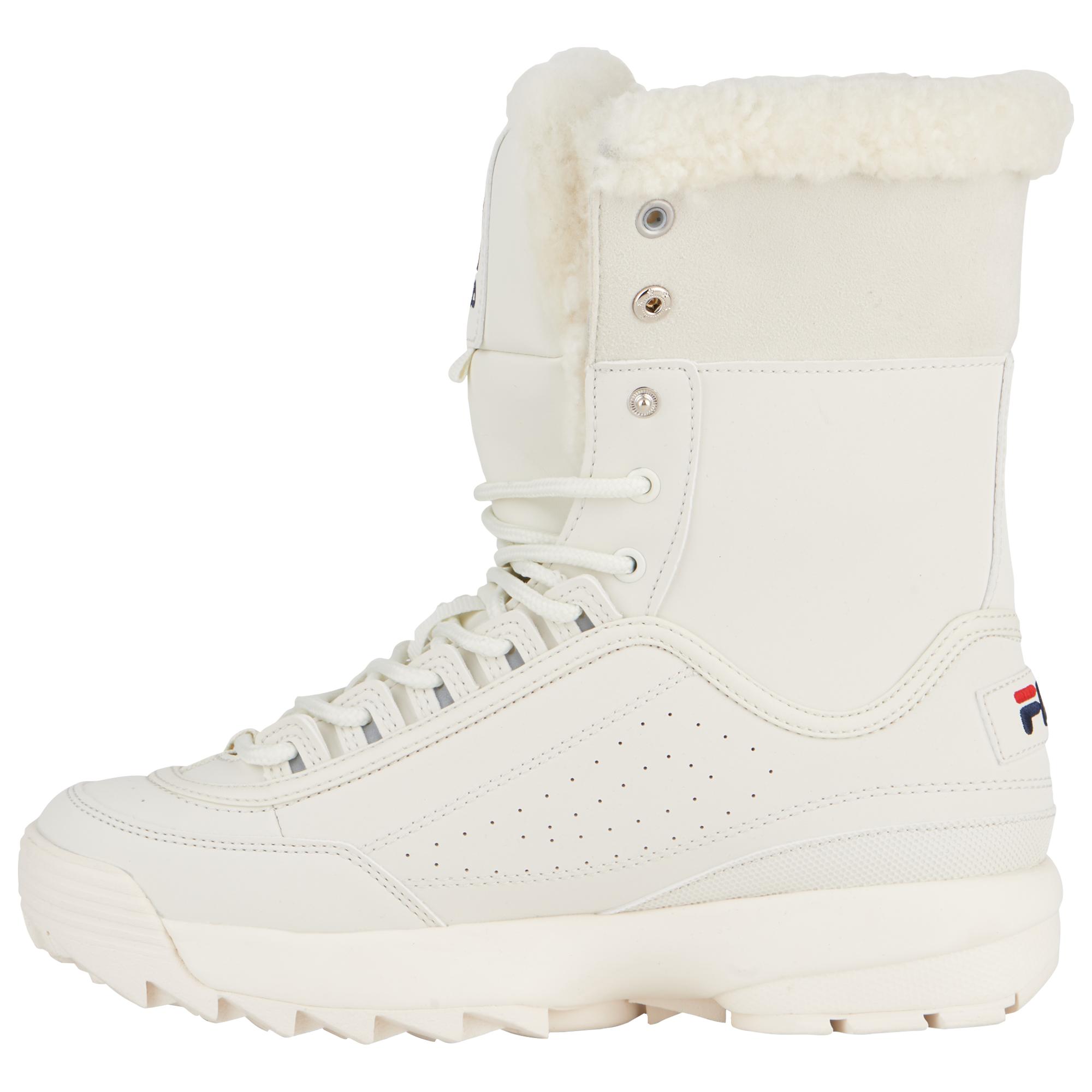 fila usa disruptor faux shearling sneaker