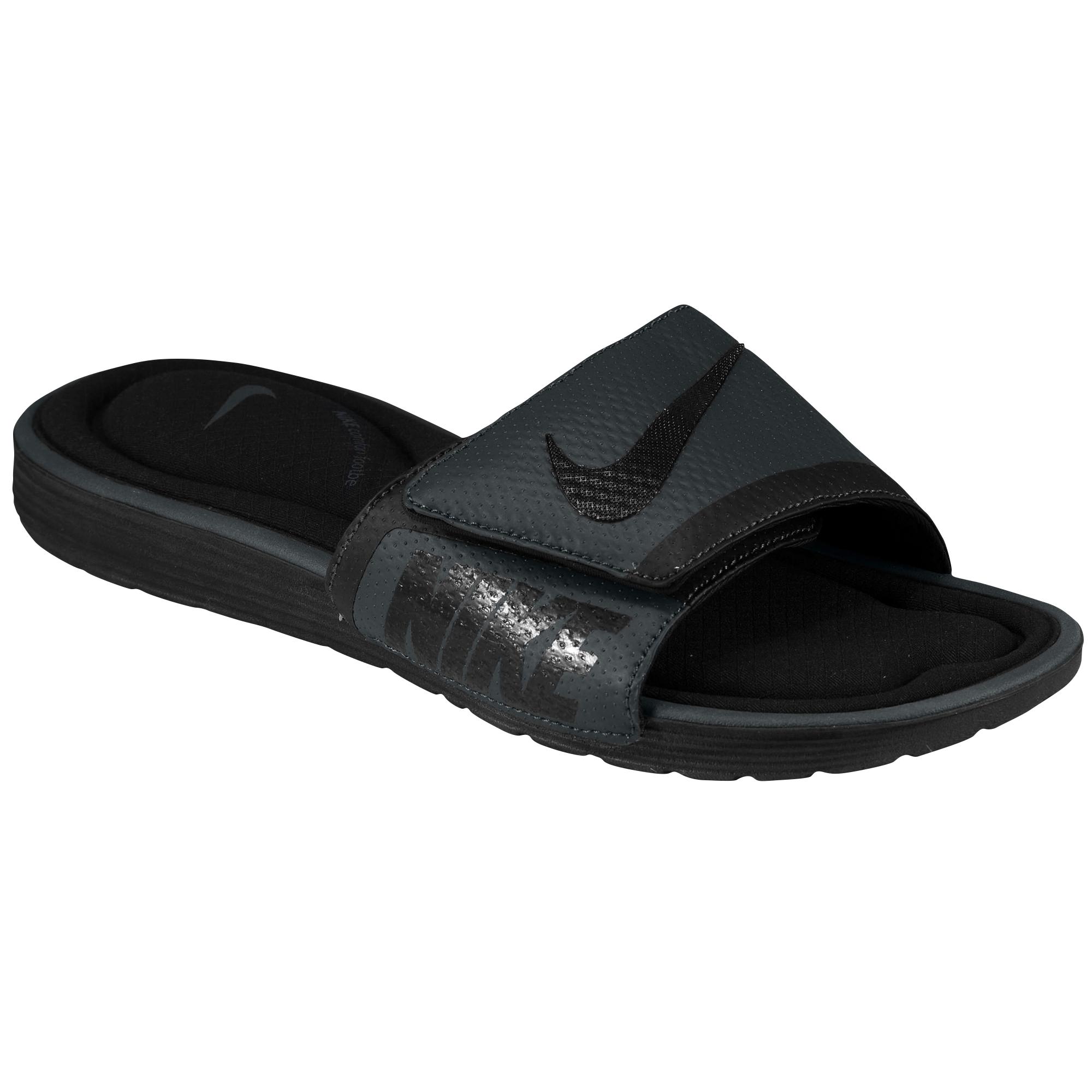 Nike Solarsoft Comfort Slide Sandal in Black/Anthracite (Black) for Men |  Lyst