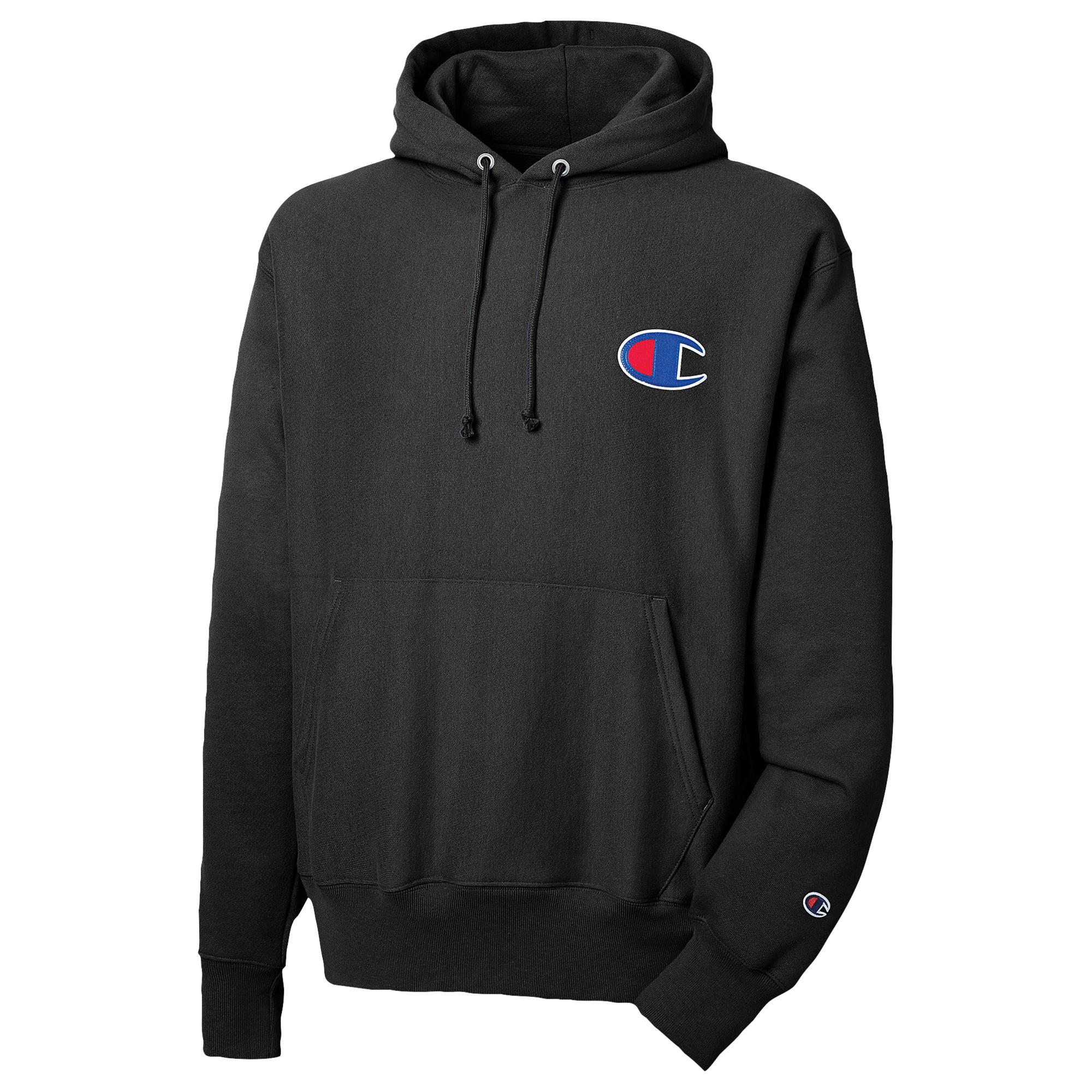 Champion Cotton Reverse Weave P/o Hoodie in Black for Men - Lyst