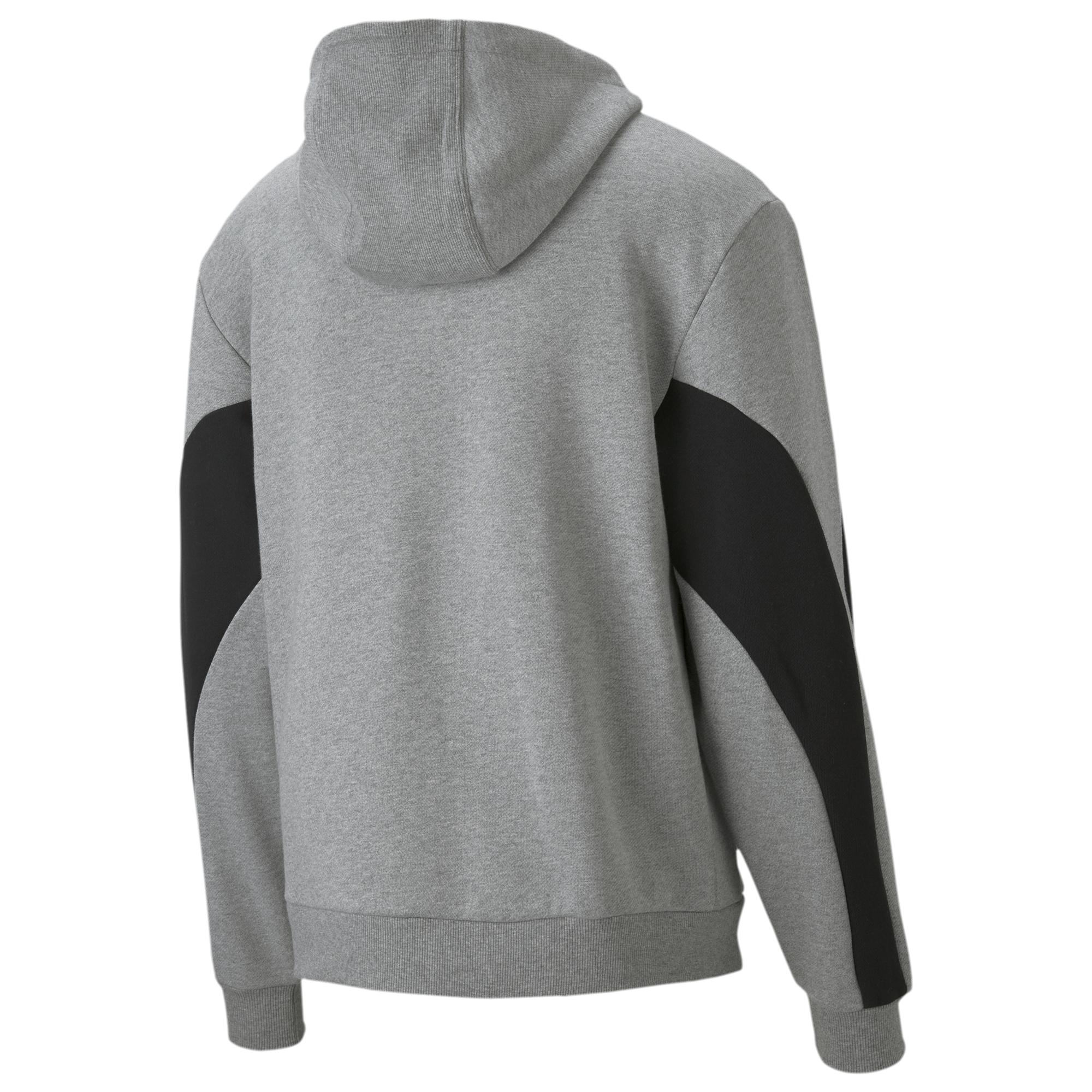 PUMA Fleece Winterized Hoodie in Grey/Black (Gray) for Men - Lyst