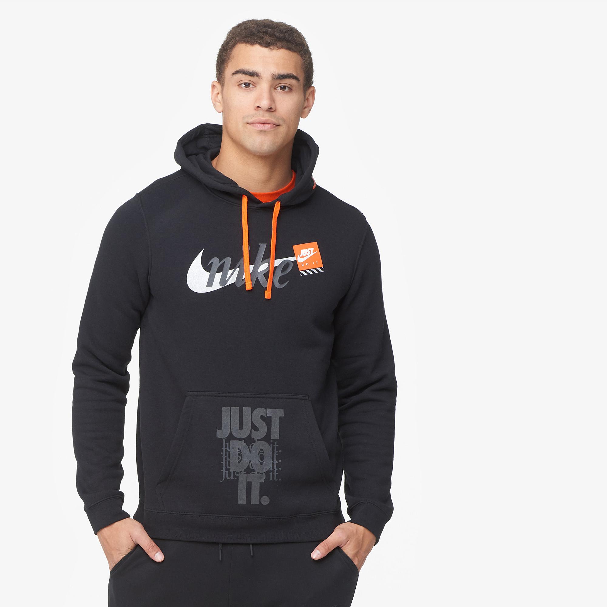 Nike Fleece Jdi Club Pullover Hoodie in Black for Men | Lyst