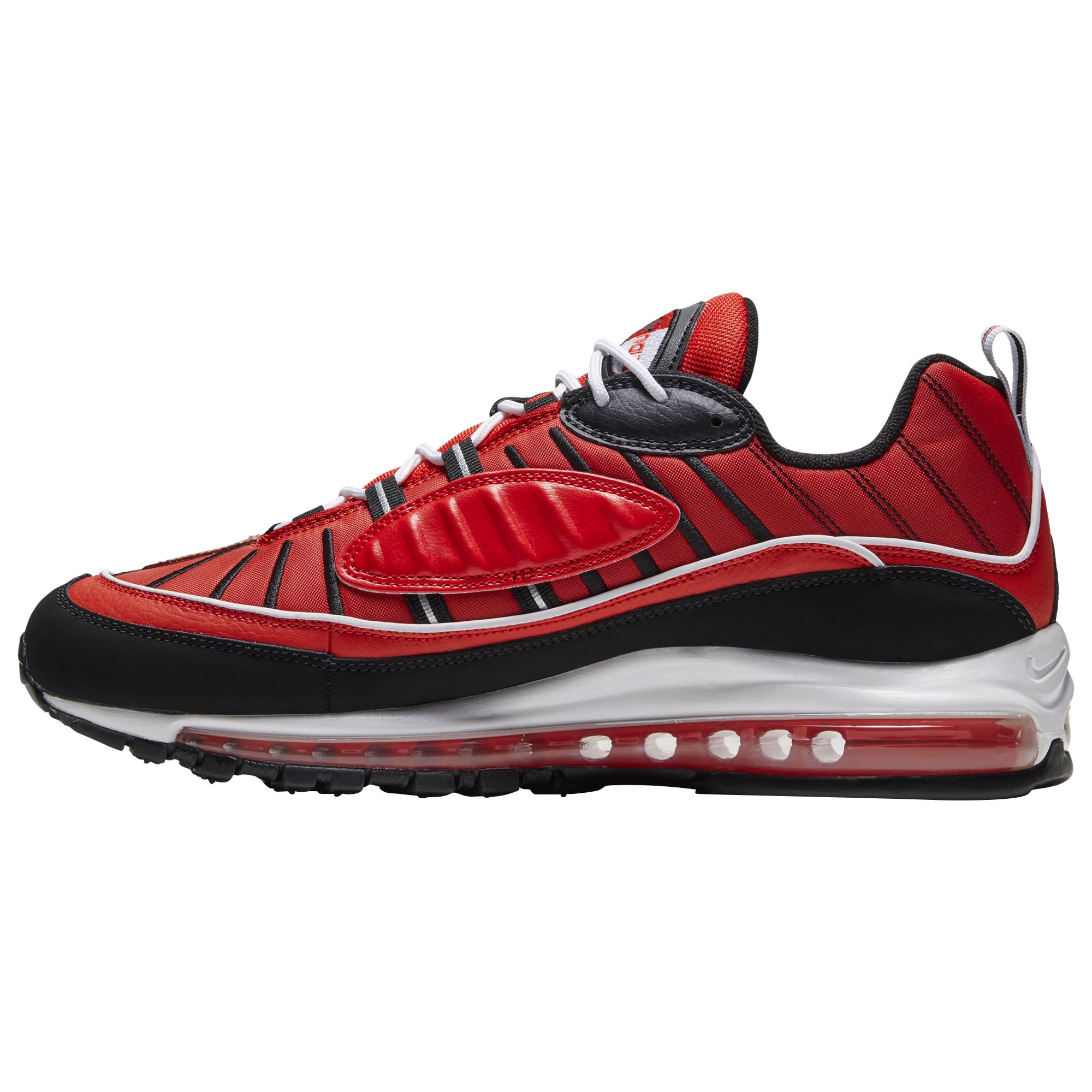 Nike Leather Air Max 98 Running Shoes In Red Black White Red For Men Save 21 Lyst