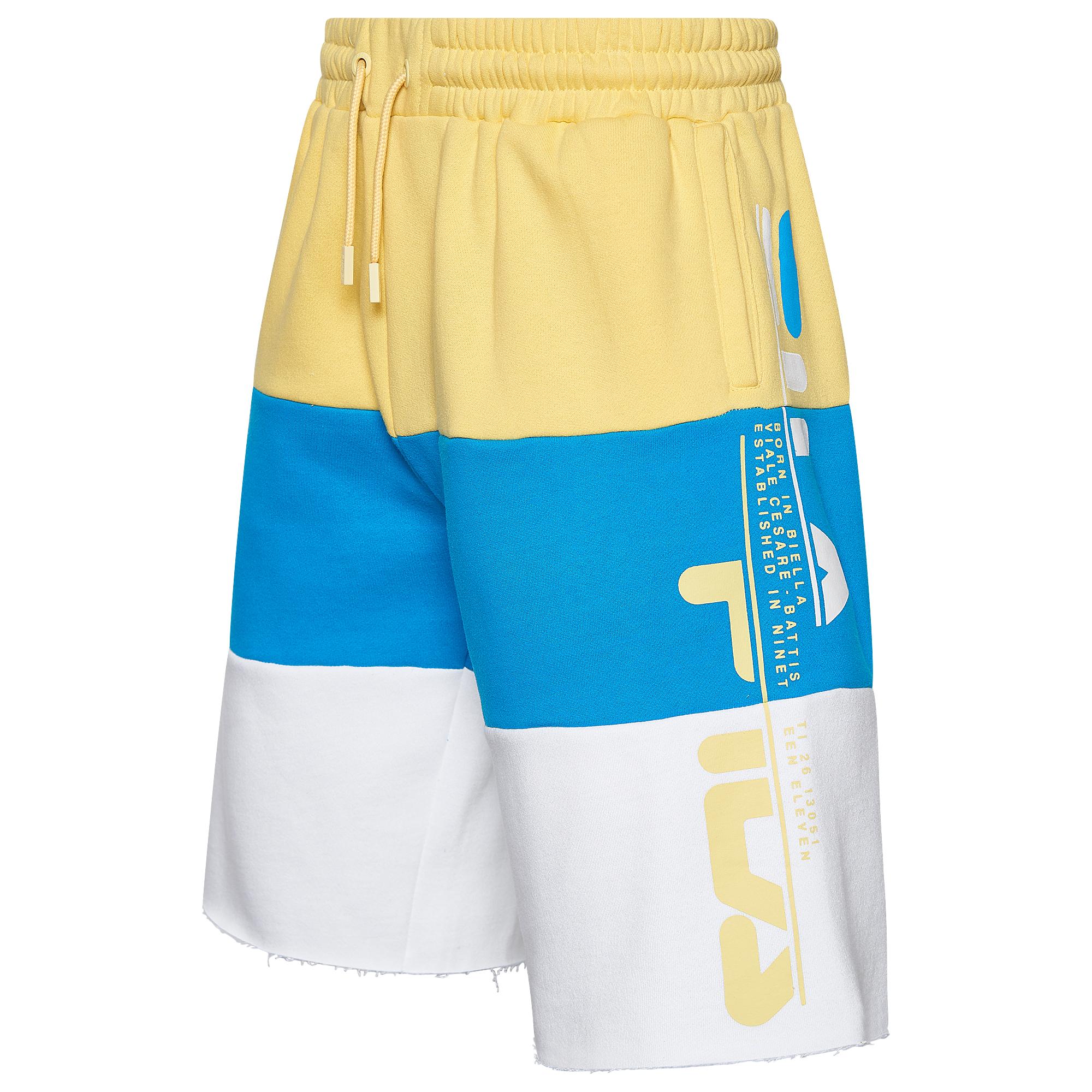 Fila Cotton Stu Shorts in Yellow/Blue 