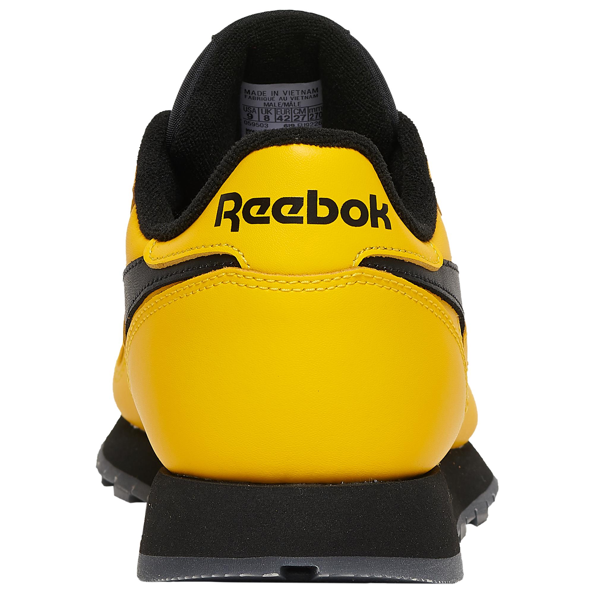 Reebok Classic Leather - Running Shoes in Yellow/Black (Yellow) for Men -  Lyst