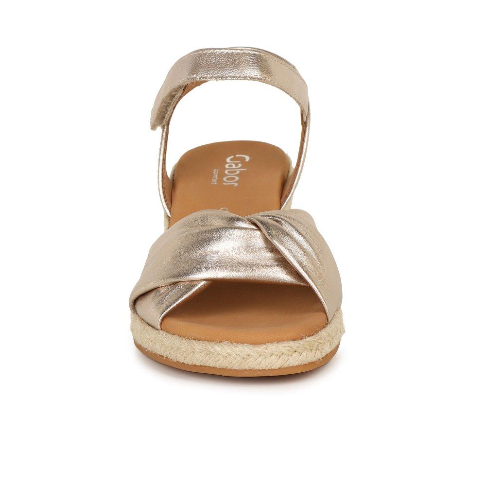 Gabor Moon Wedge Heel Sandals in Metallic Lyst UK
