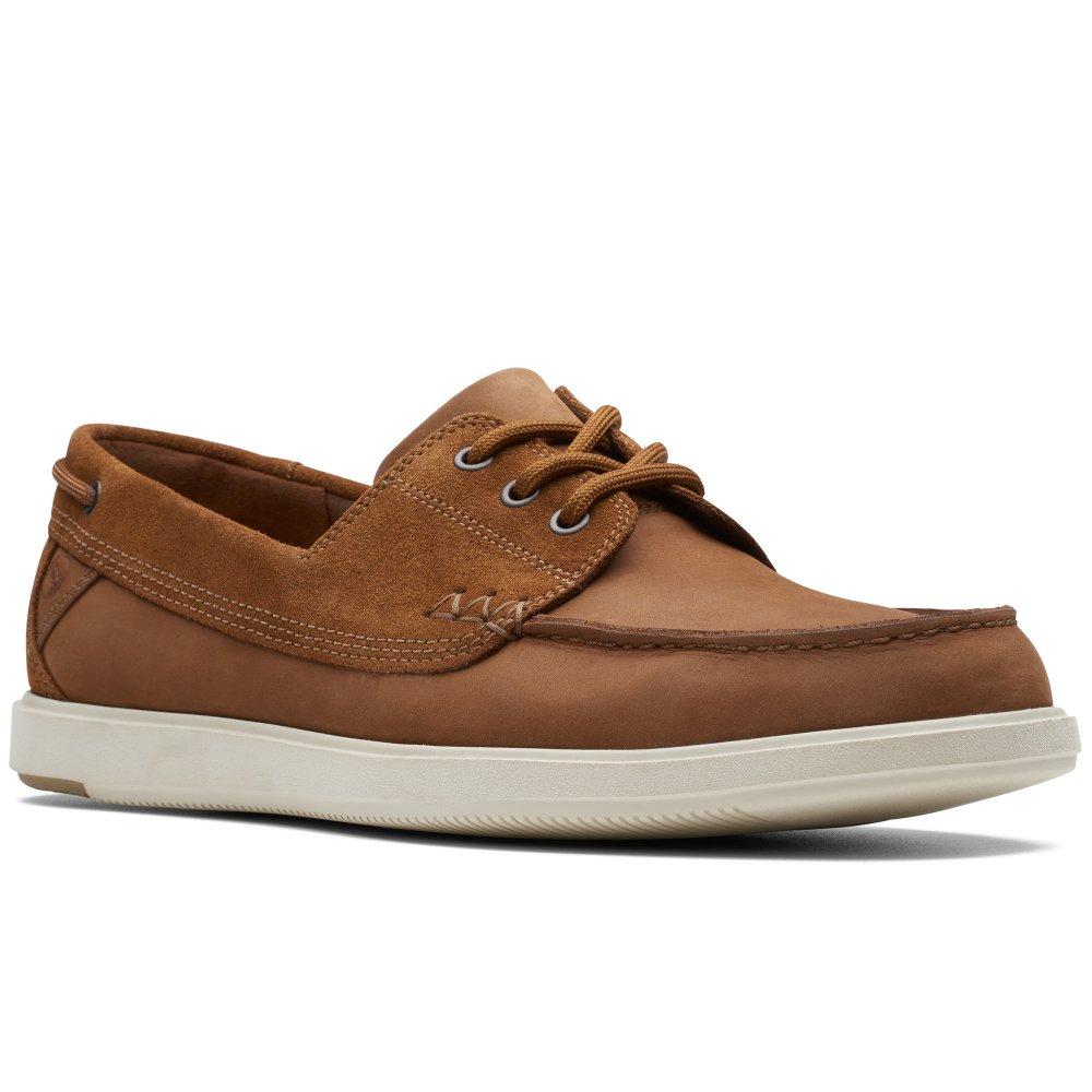 Clarks Bratton Boat Shoes in Brown for Men | Lyst UK