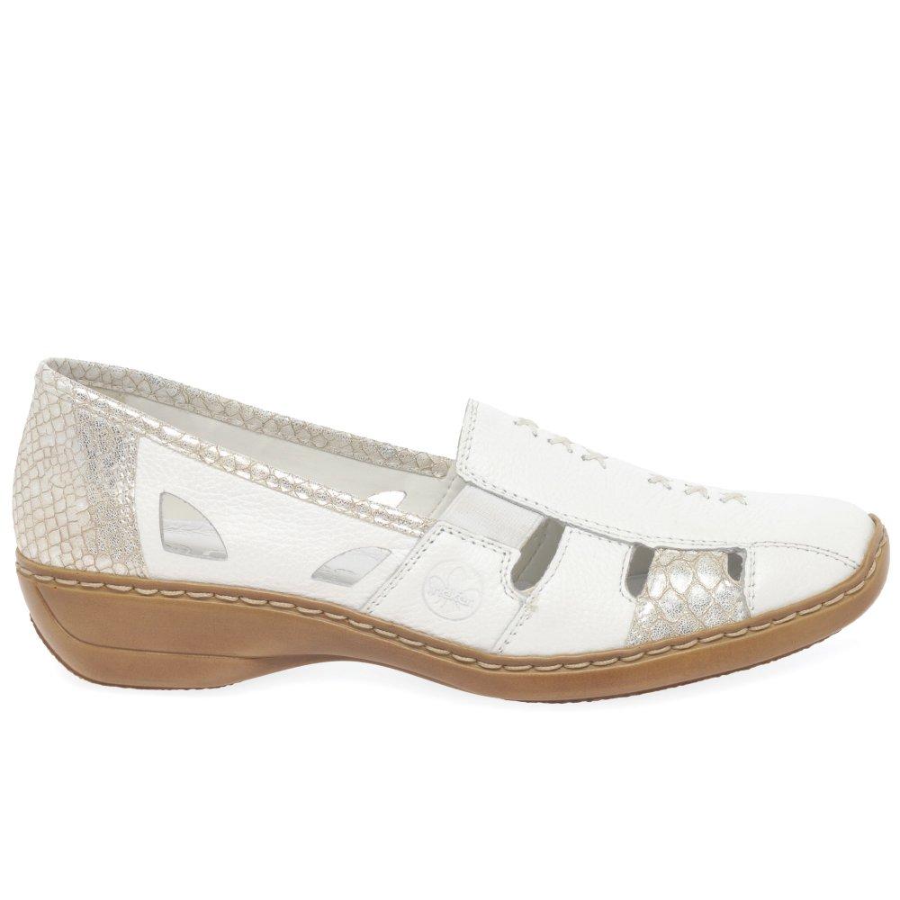 Rieker Denise Slip On Vamp Shoes Print in White Lyst UK